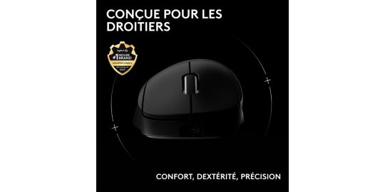 Souris Gamer Sans Fil LOGITECH G PRO X SUPERLIGHT 2 DEX LIGHTSPEED Noir
