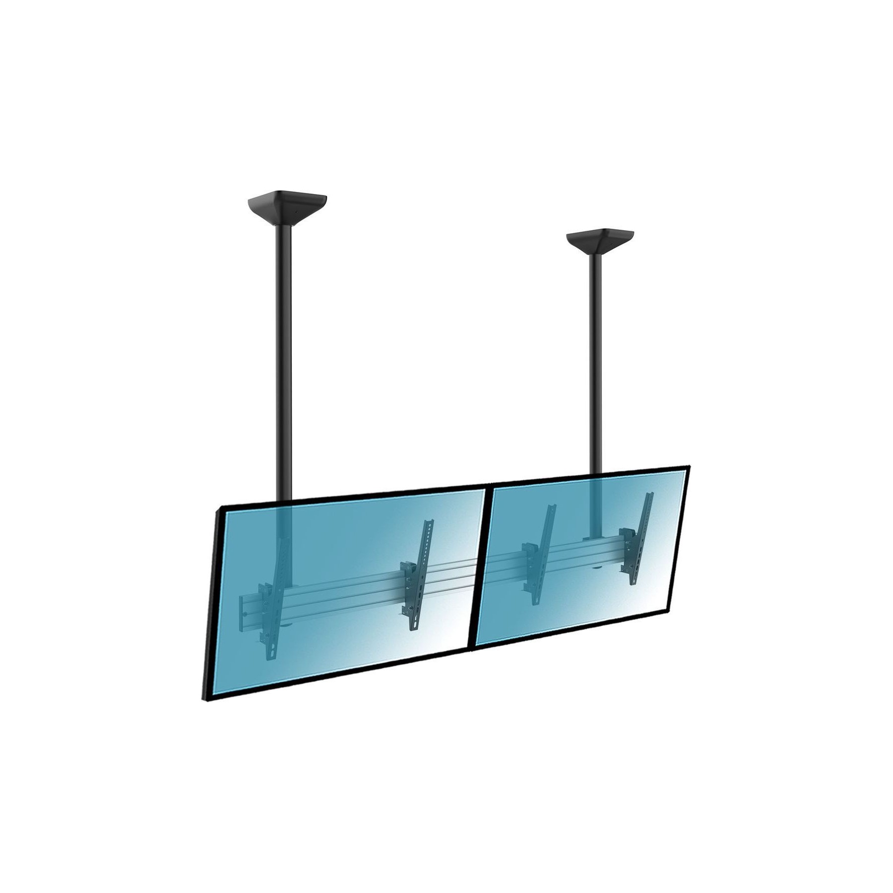 Support plafond TV KIMEX Support plafond 2 écrans 45"-55", 150 cm