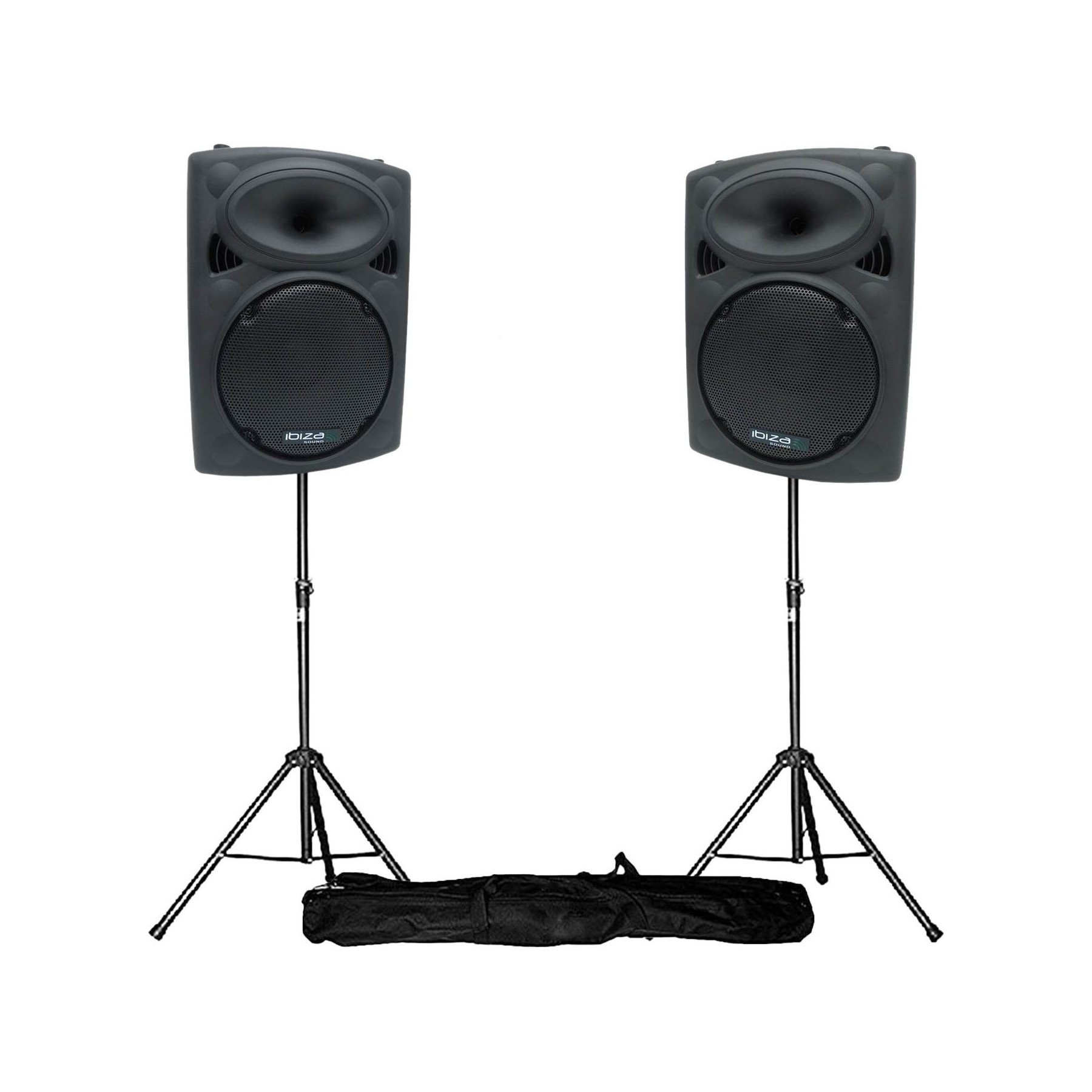 Enceinte sono IBIZA Enceintes amplifiées 12" 30cm 1400W USB/