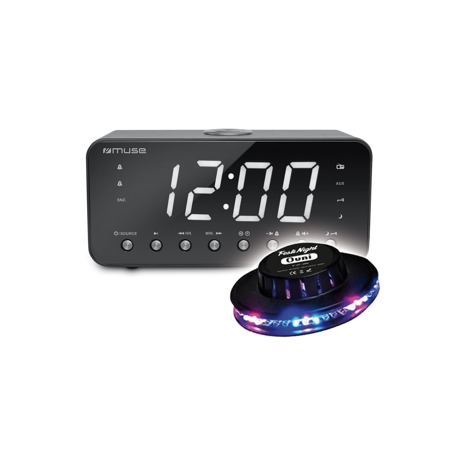 Radio réveil BM SONIC CHARGING  M-192-CR - Afficheur blanc ext