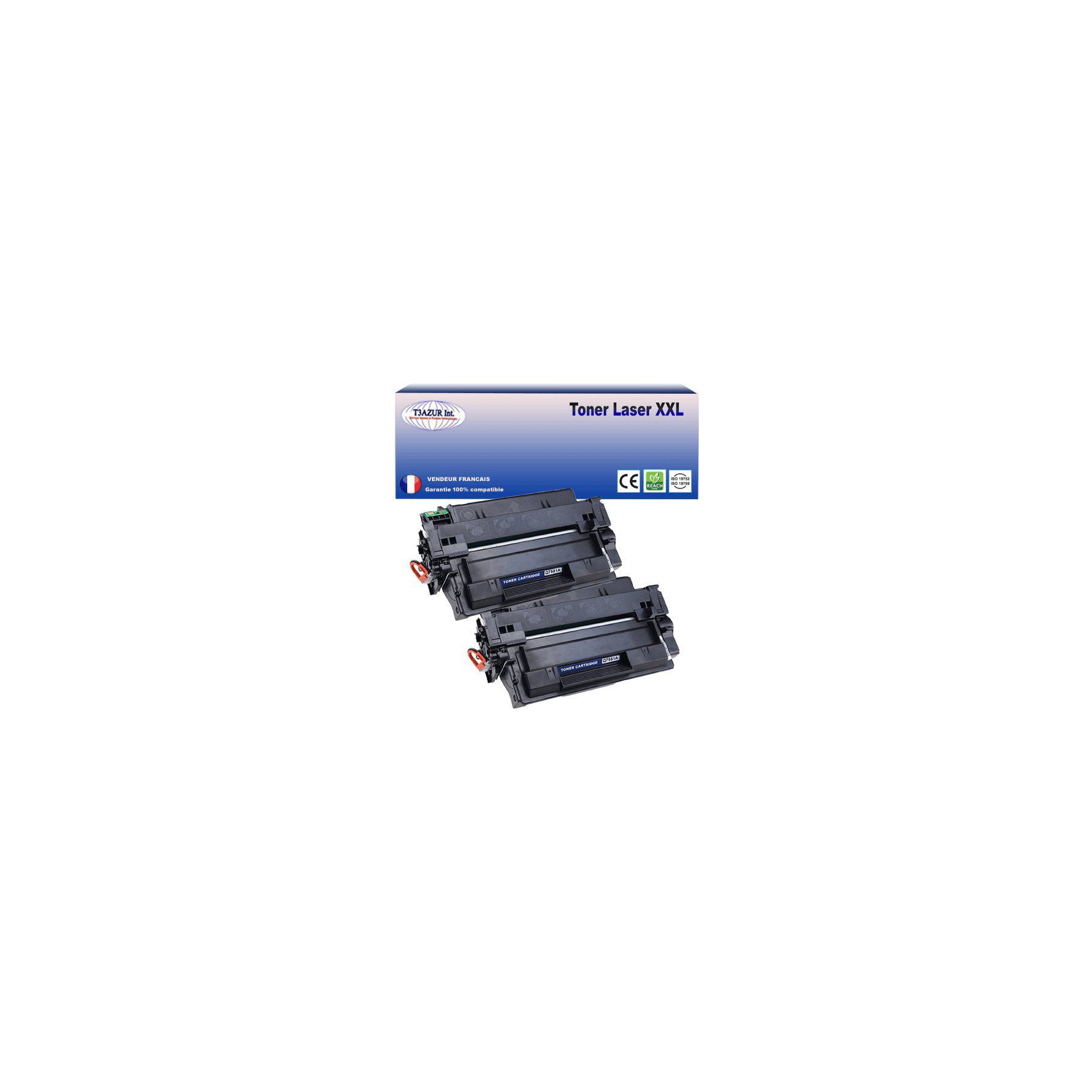 Toner T3AZUR remplace HP Q7551A (51A) Noir - 6 500p