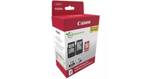 Cartouche d'encre CANON Pack de 2 Originales PG-510/CL-511 (Noir + 3 Couleurs) - 2933B010