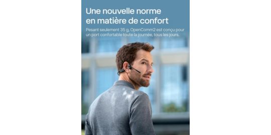 Micro-casque SHOKZ OpenComm2 - Noir