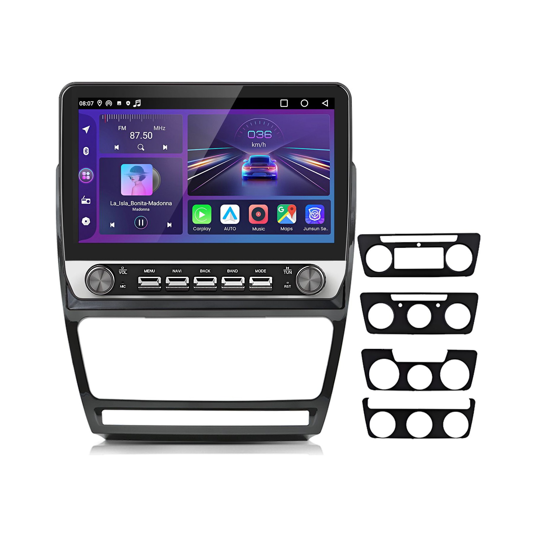 Autoradio connecté JUNSUN pour Skoda Octavia 2008-2013 64G Carplay