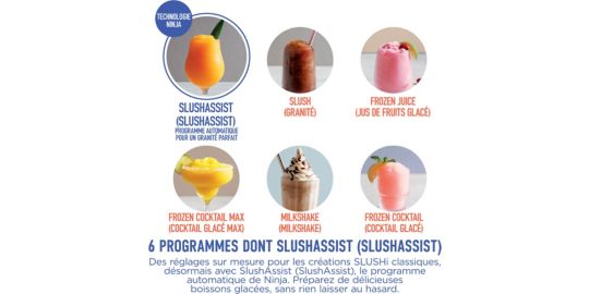 Machine à granita NINJA Slushi Max FS605 Granités, Cocktails Glacés, Milkshakes, 5 Programmes, 4,4 L, Maintien au Froid 12H