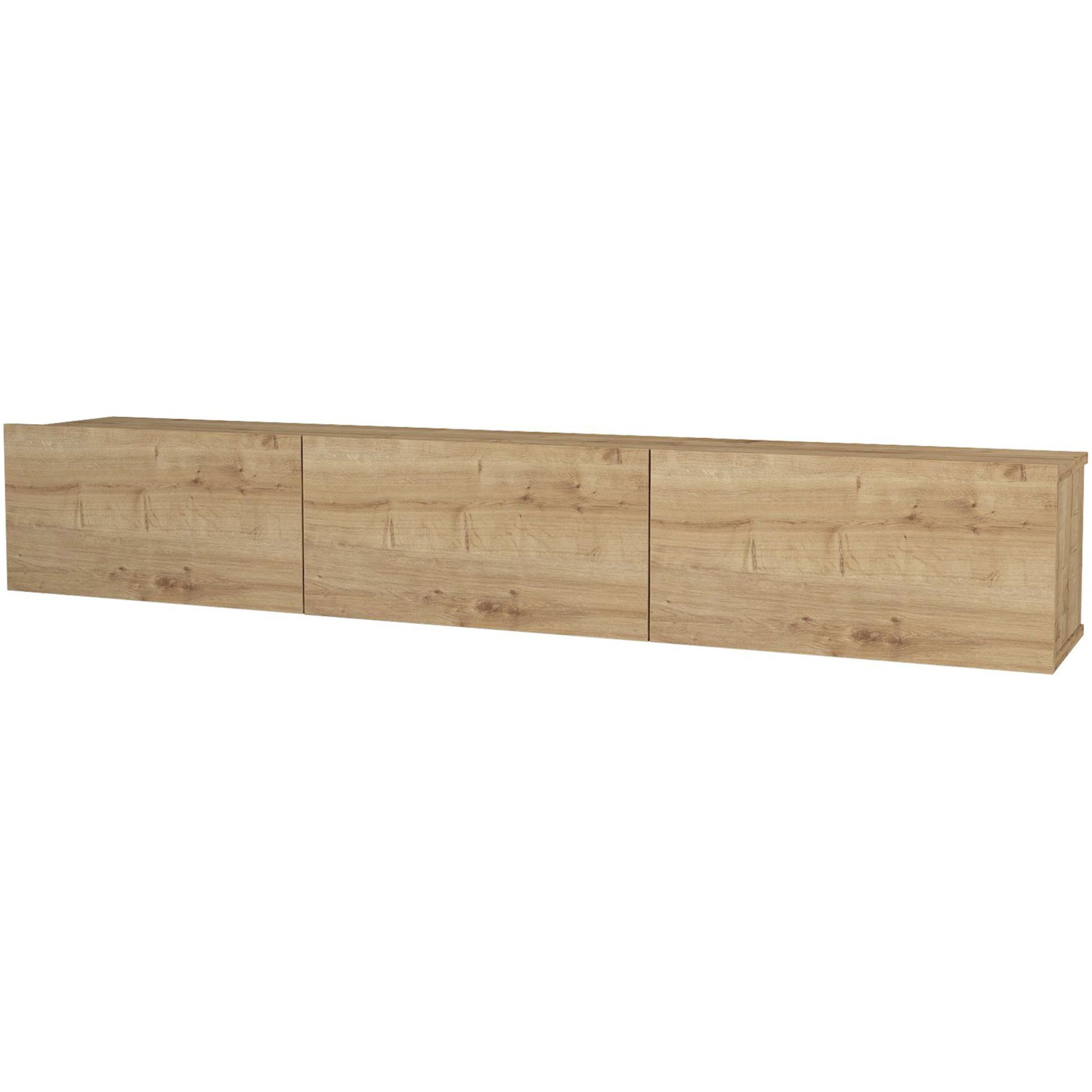 Meuble TV HELLOSHOP26 Meuble TV 180 x 31 x 29,5 cm effet chêne