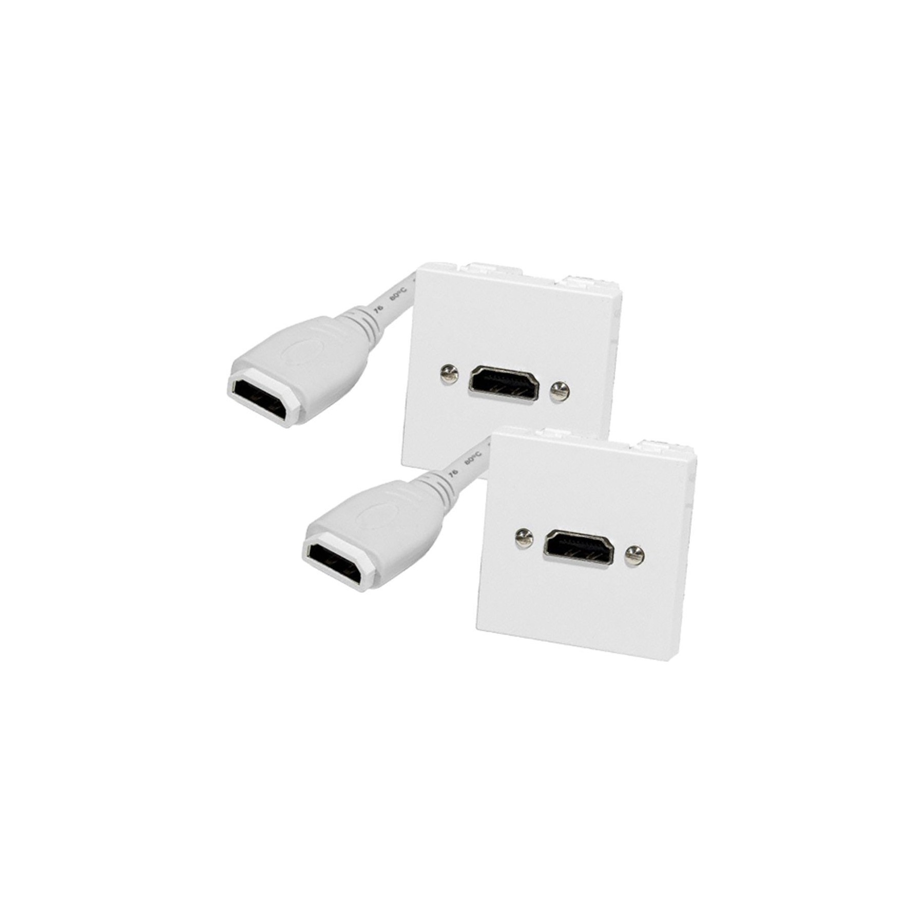 KOMELEC Prise murale HDMI câble coudé de 0.10m
