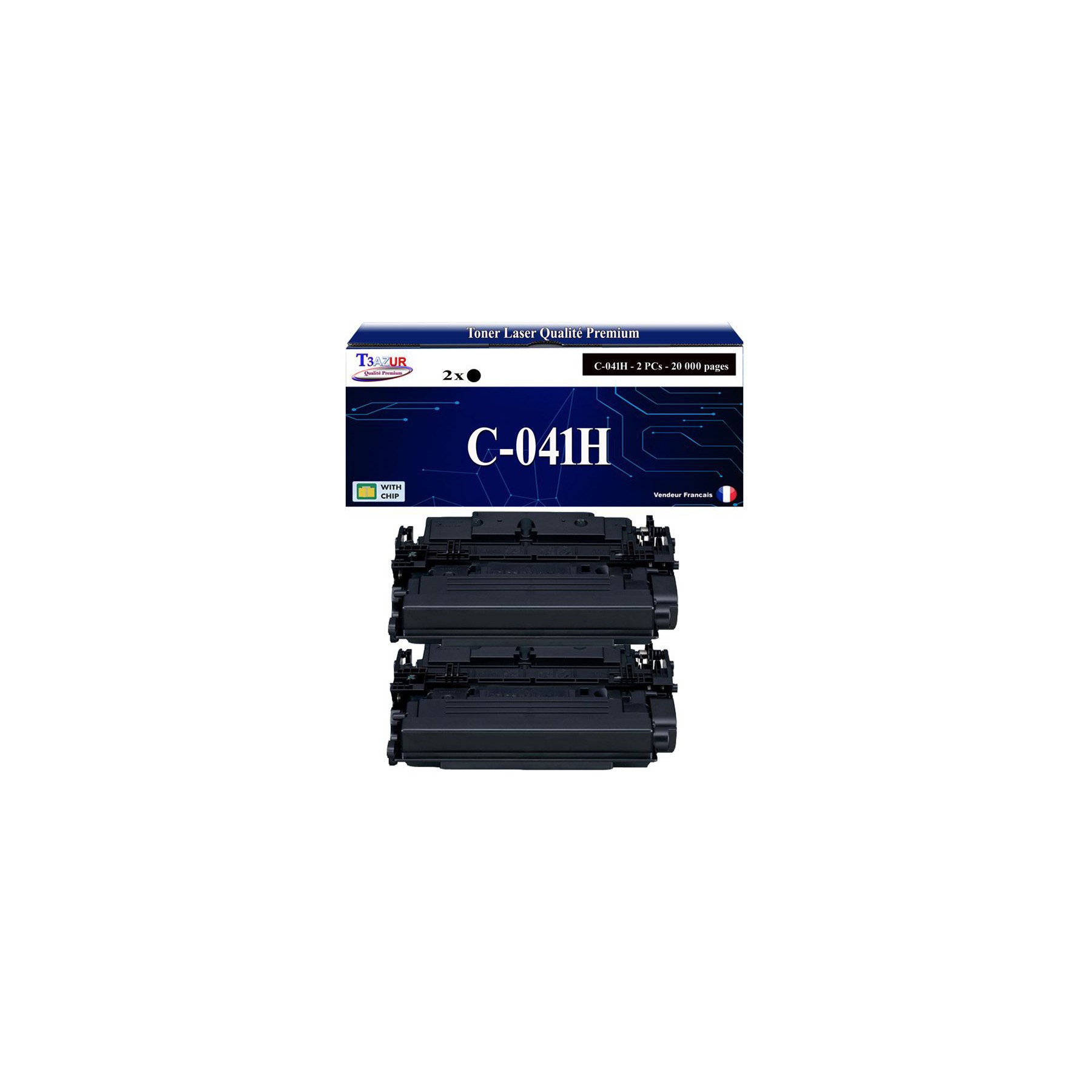 Toner T3AZUR pour Canon LBP312x MF522X MF525X 041H x2