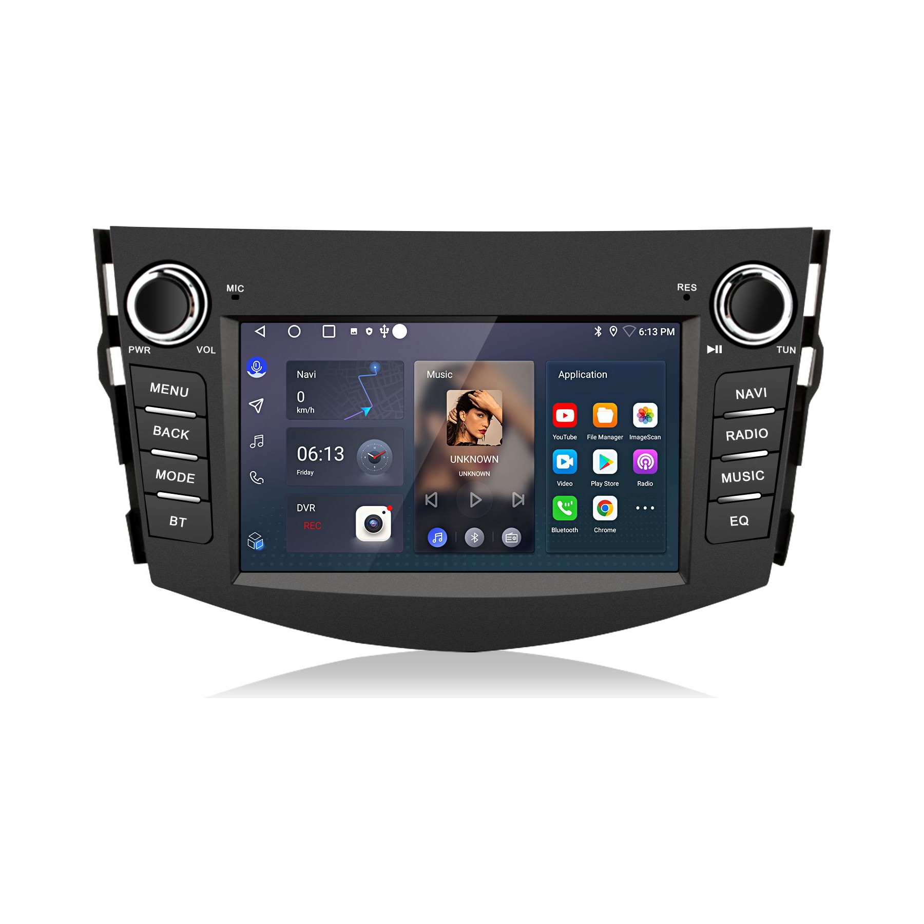 Autoradio connecté JUNSUN pour Toyota RAV 4 III A3 2006-12 Carplay