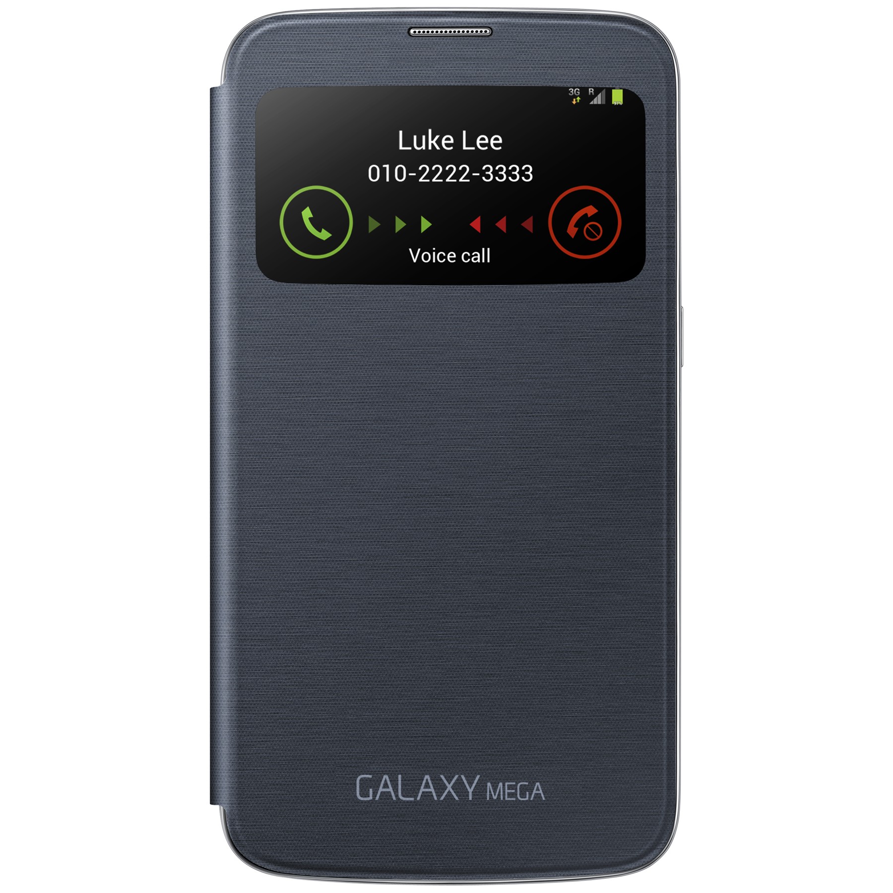 Etui SAMSUNG Sview Cover Galaxy Mega noir