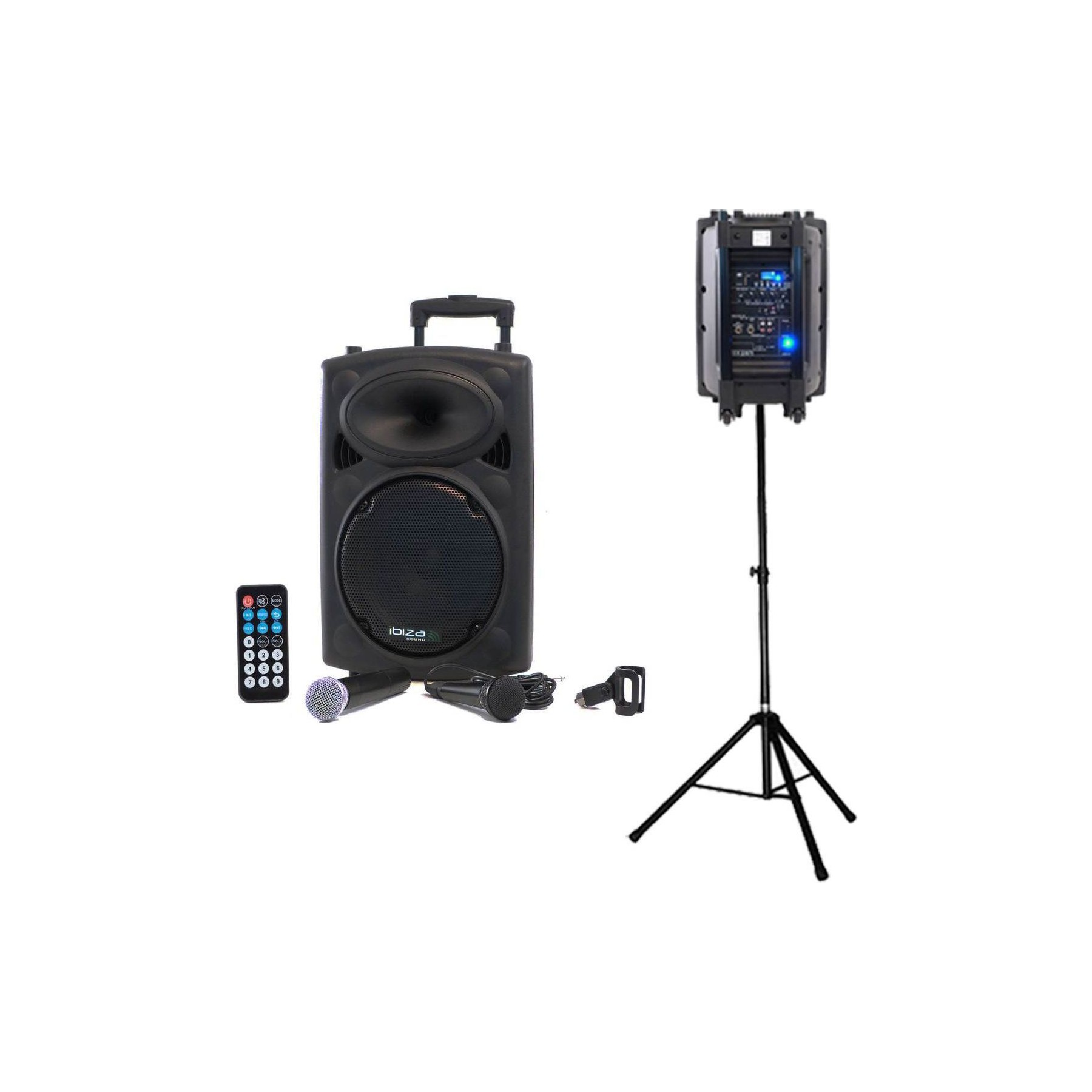 Enceinte sono IBIZA PORT10VHF-BT Système karaoké mobile 500W