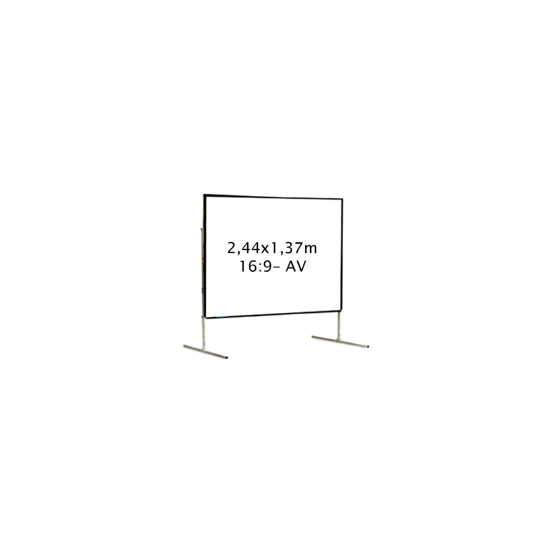 Ecran de projection KIMEX valise 2,44 x 1,37 m, 16:9- Toile Avant