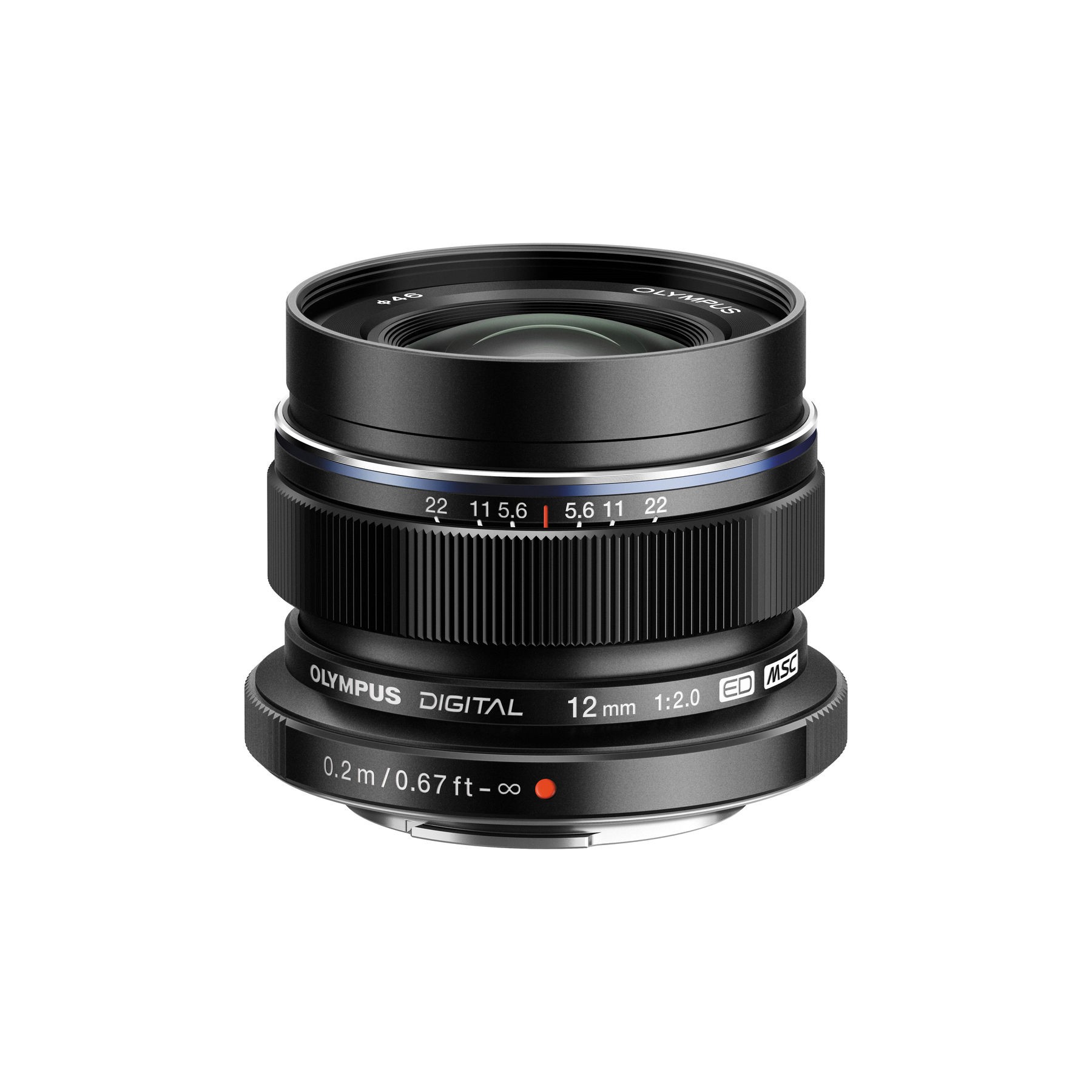 Objectif pour Hybride OLYMPUS 12mm f/2 noir M.Zuiko