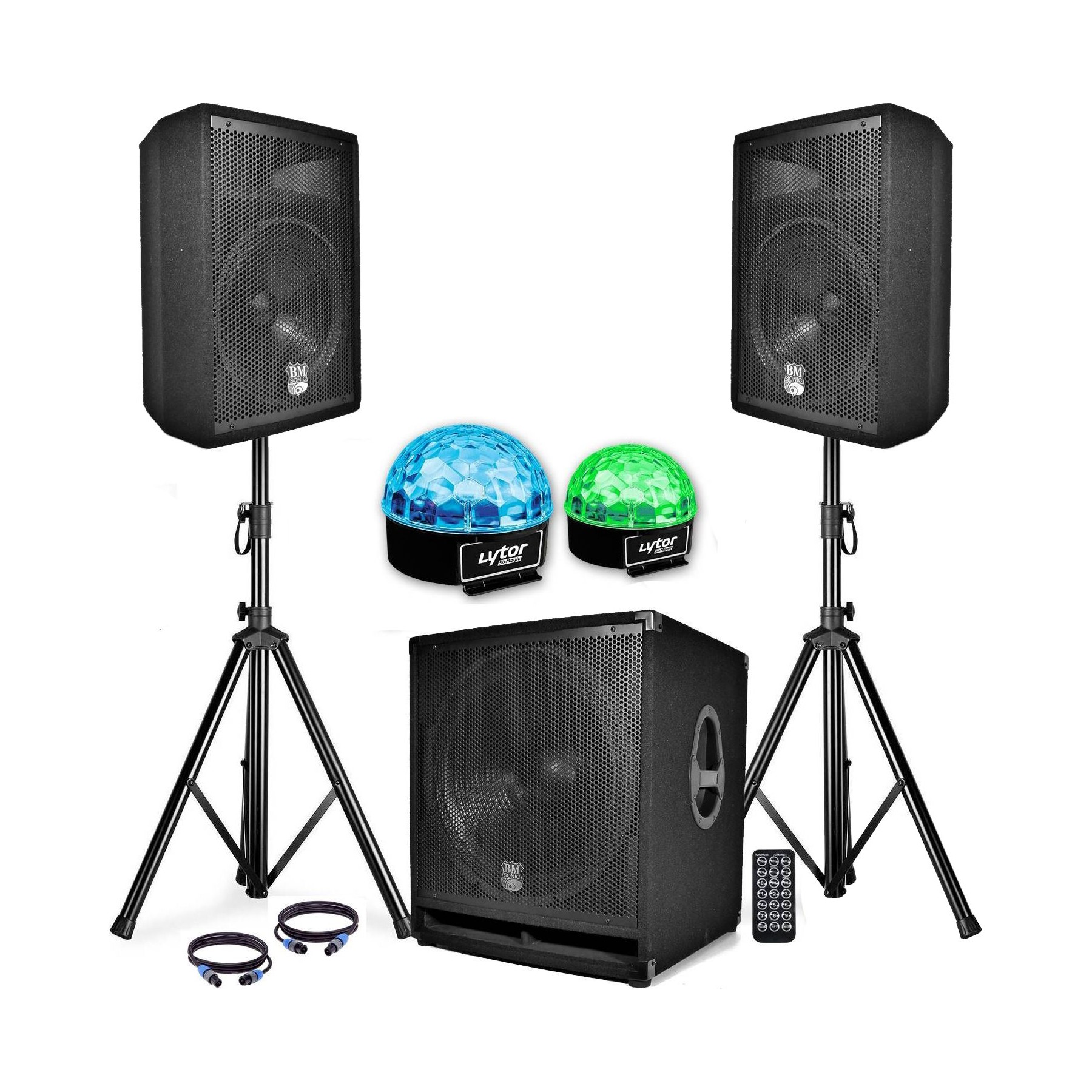 Pack sono BM SONIC BMS1812 USB/Bluetooth 2400W  Sub 18" + 2