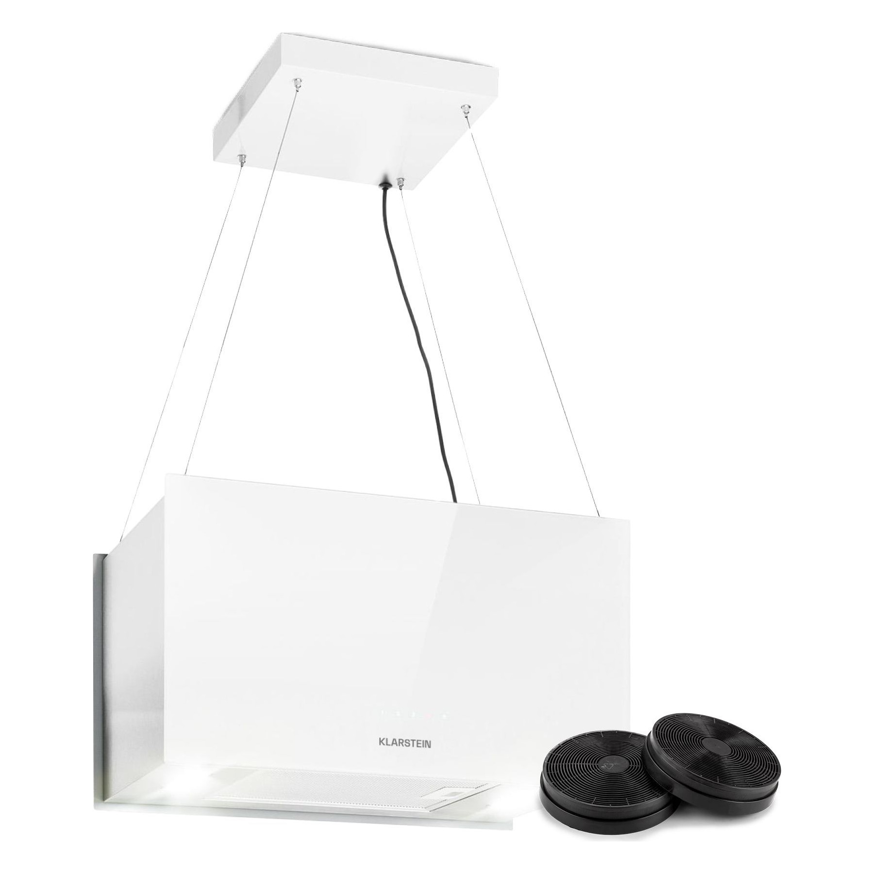 Hotte décorative îlot KLARSTEIN Kronleuchter îlot 60cm 590m³/h LED blanc