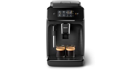 Expresso Broyeur PHILIPS EP1220/00 cafetière à grain série 1200, mousseur à lait, 2 boissons, Noir Mat