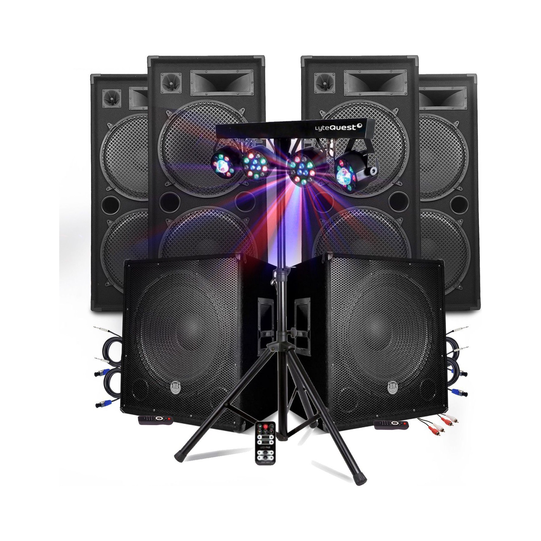 Pack sono KOOL.STAR PACK SONO DJ BM SONIC MEGA BASSES Caisso
