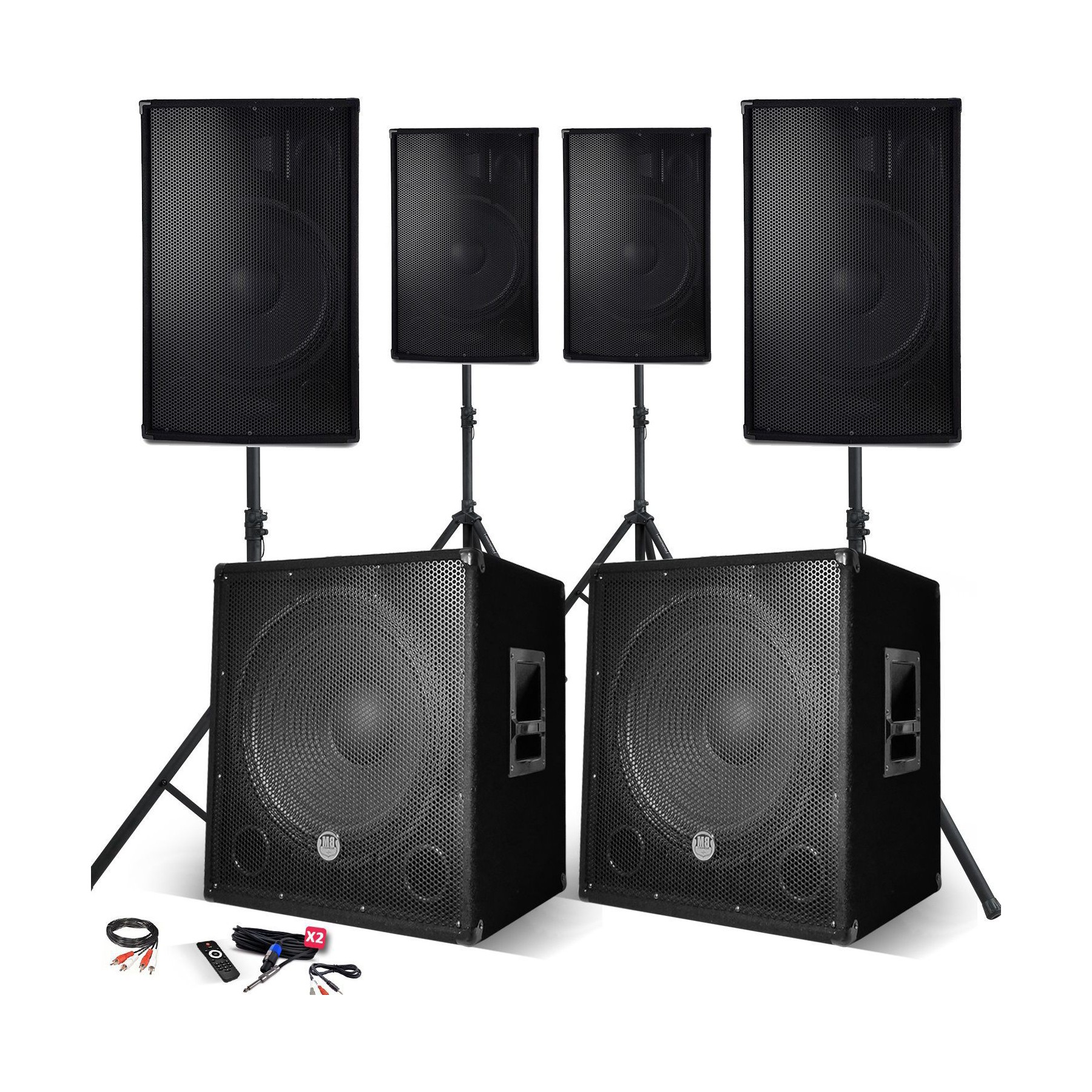 Pack sono BM SONIC Système Sonorisation Complet 4400W, 4 En