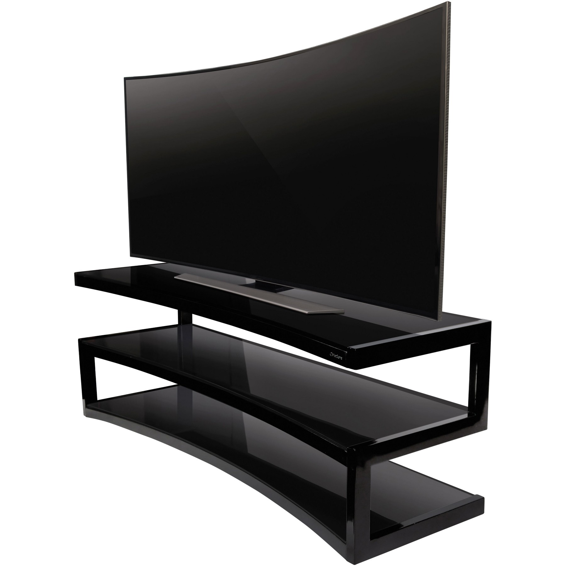 Meuble TV NORSTONE Esse Curve noir laqué/noir 32-60 P