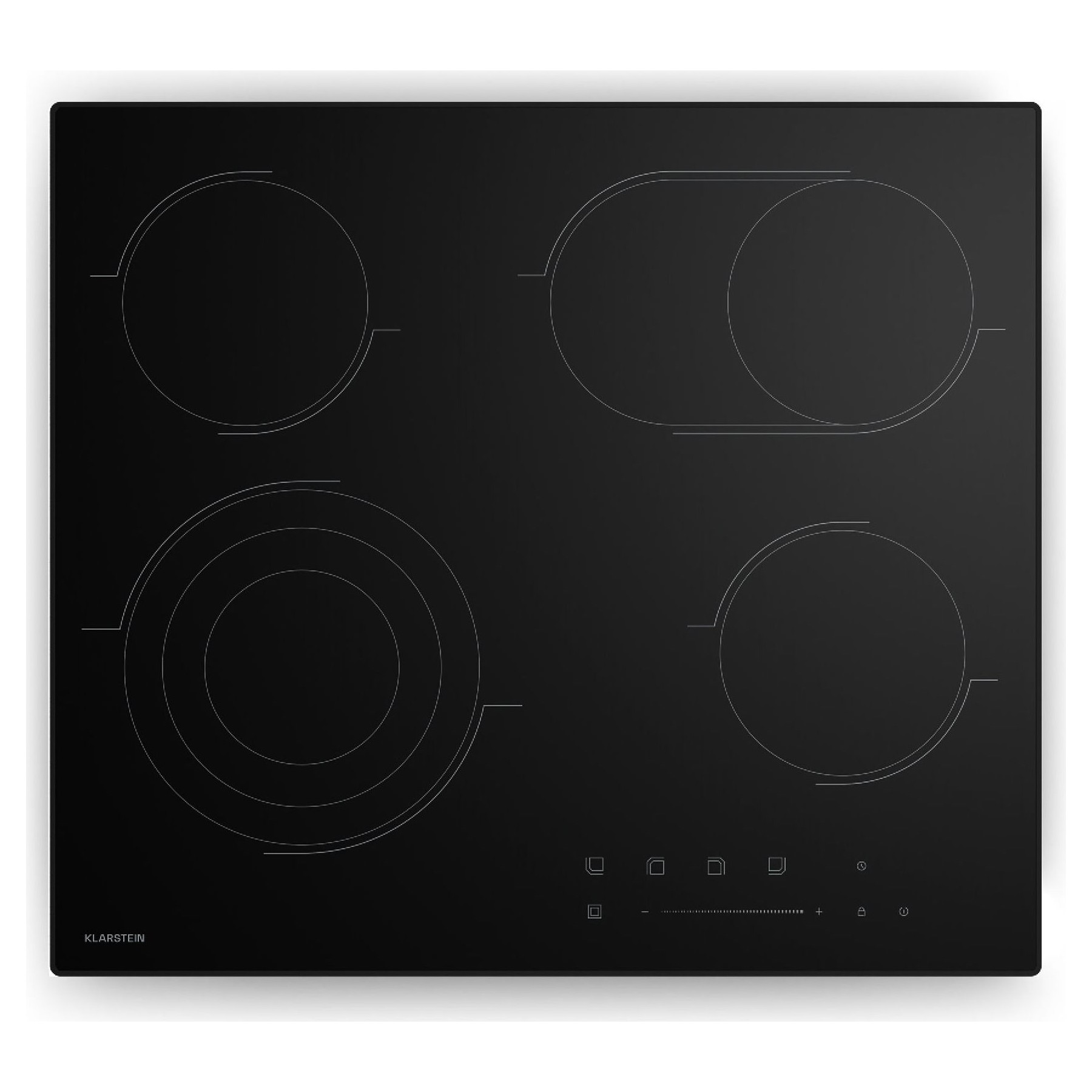 Plaque vitrocéramique KLARSTEIN Velaire 4 zones 6700 W 60 cm