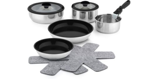 Batterie de cuisine ESSENTIELB 10 pcs revetement sain - Sans PFAS