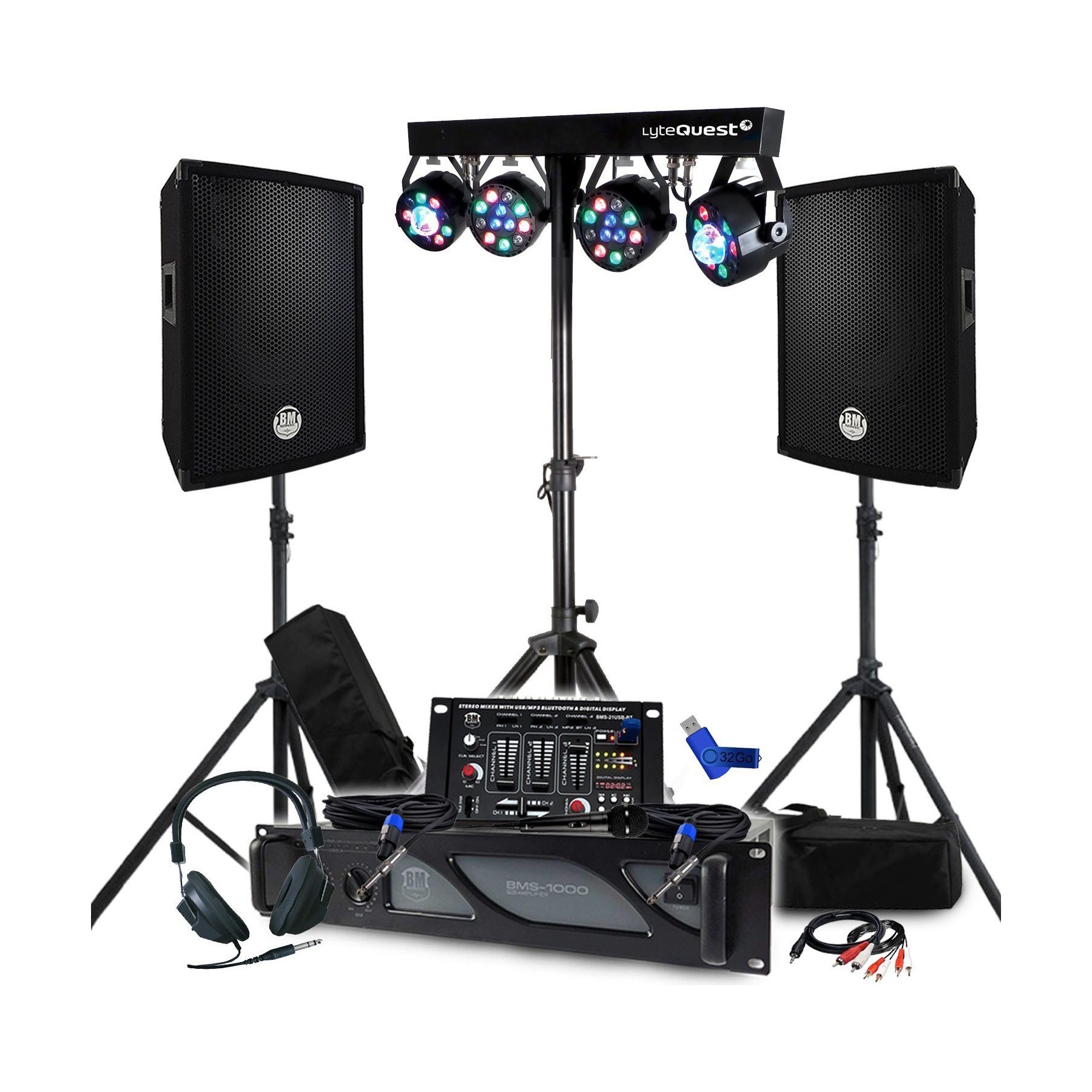 Pack sono BM SONIC Pack Sono BM SONIC Ampli 1000W, Paire d'