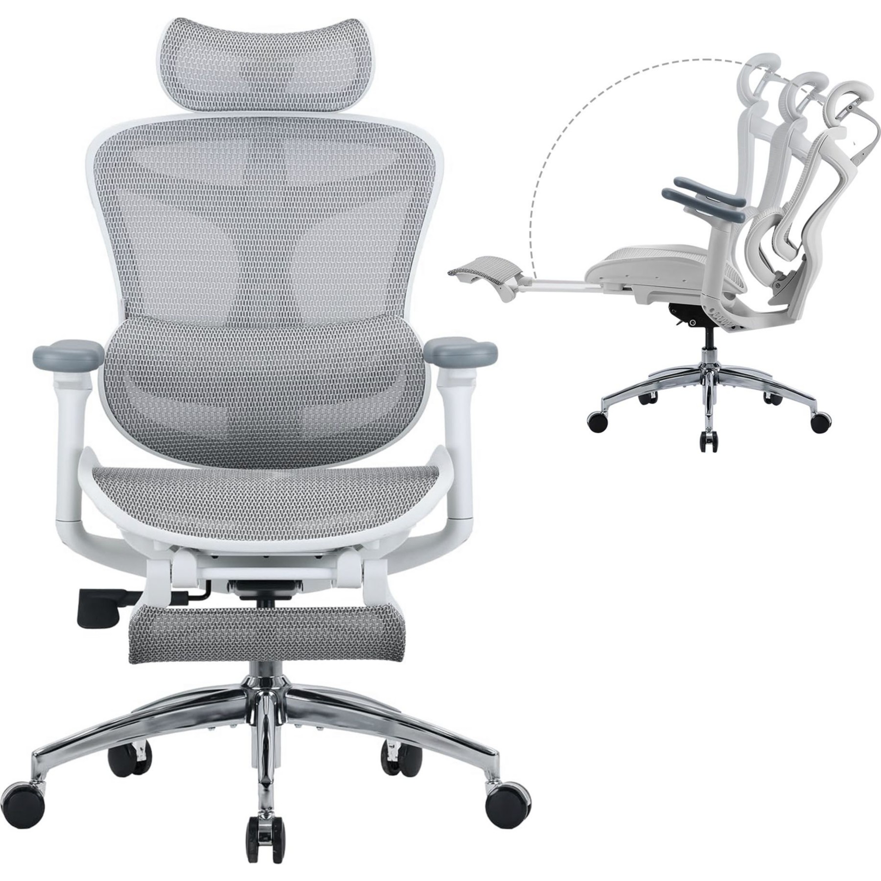 Fauteuil ergonomique SIHOO C300L JT chaise ergonomique blanc