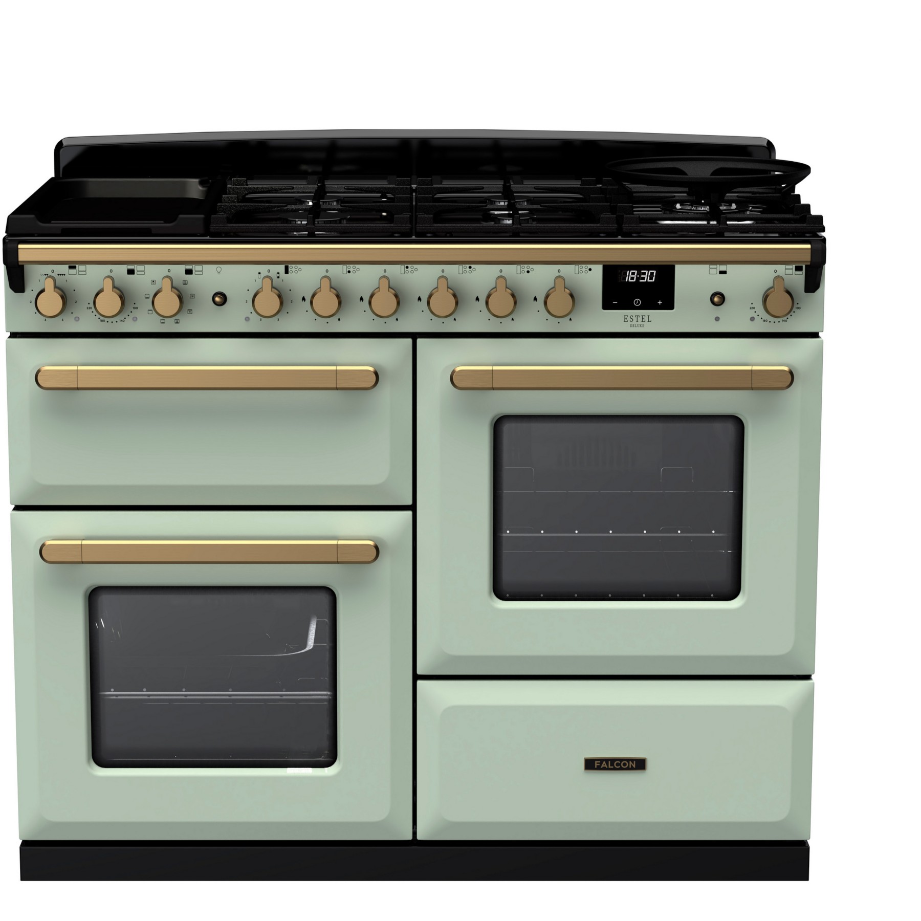 Piano de cuisson mixte FALCON ESTEL DELUXE OC TAB MIX 110 CM VERT PAST