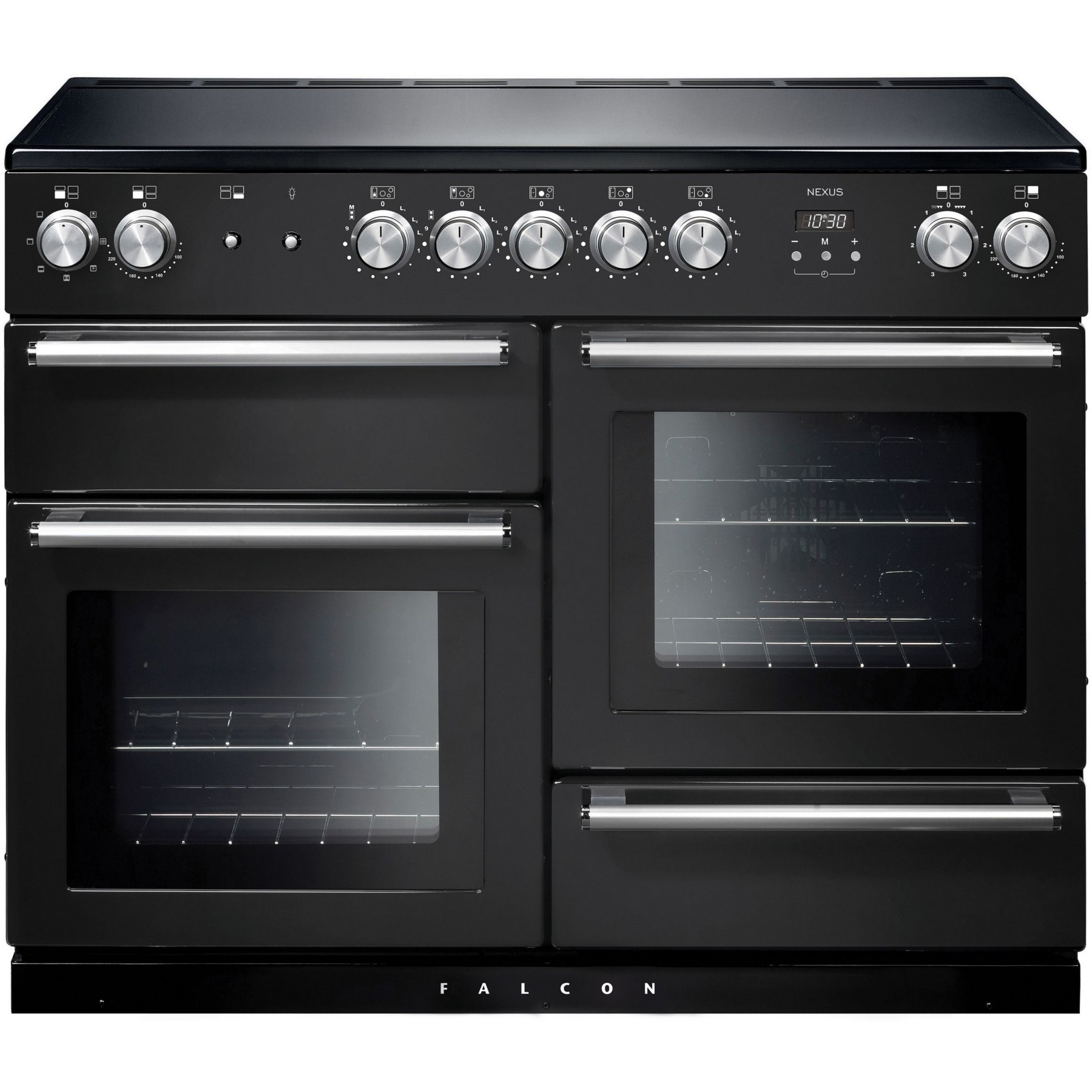Piano de cuisson induction FALCON NEXUS 110 CHARBON Mat satiné CHROME