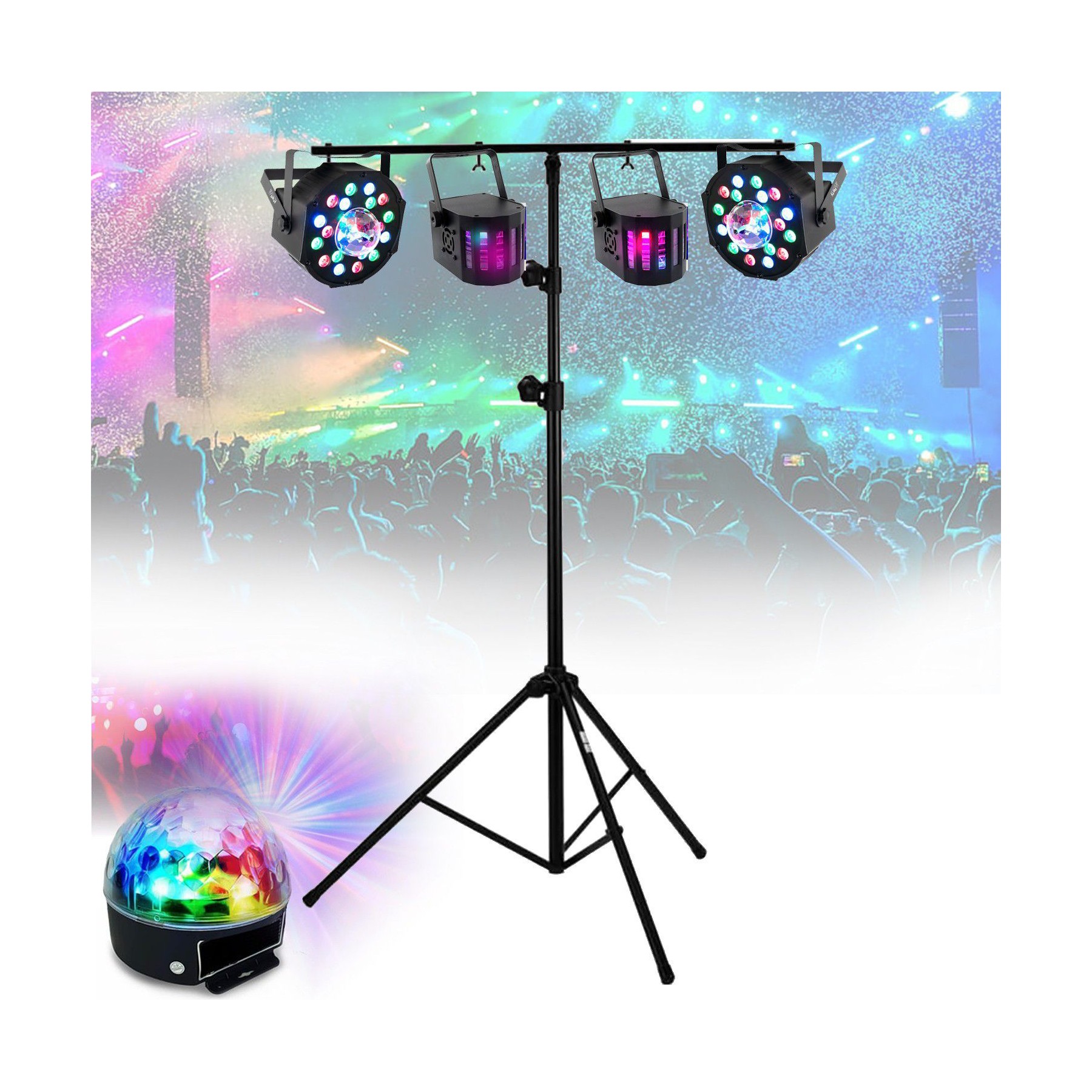 Jeu de lumières PARTY LIGHT&SOUND SL002-LIGHT 5 Jeux LUMIERES LED,Portique
