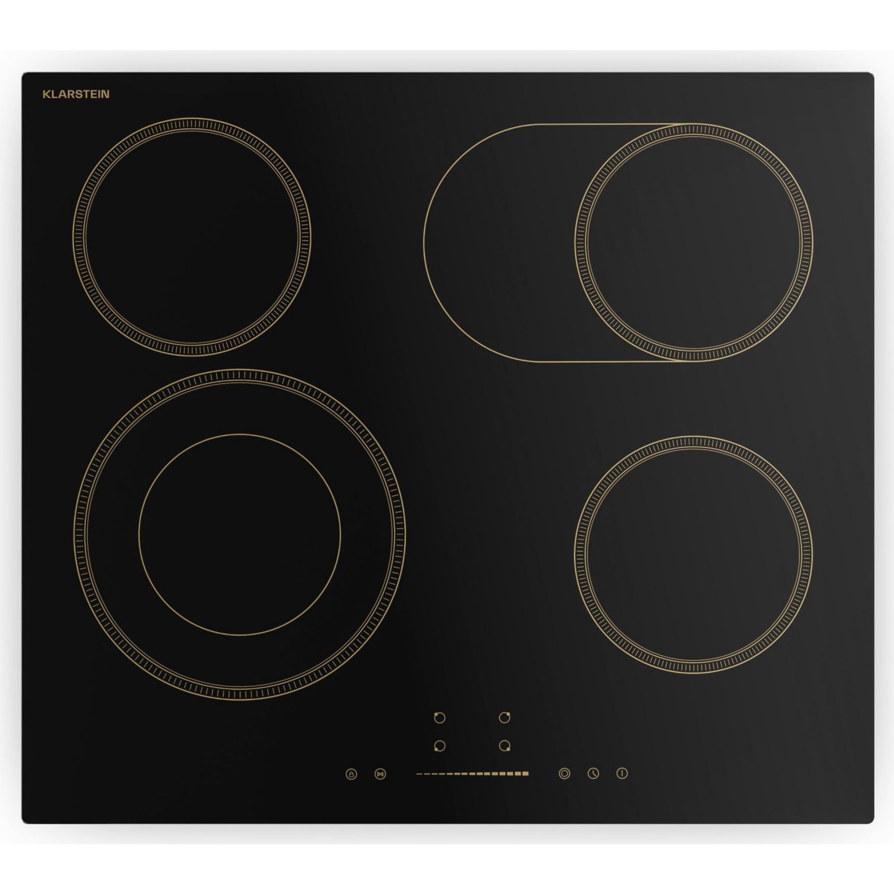 Plaque vitrocéramique KLARSTEIN Victoria 4 Zones 6600W 60cm Noir