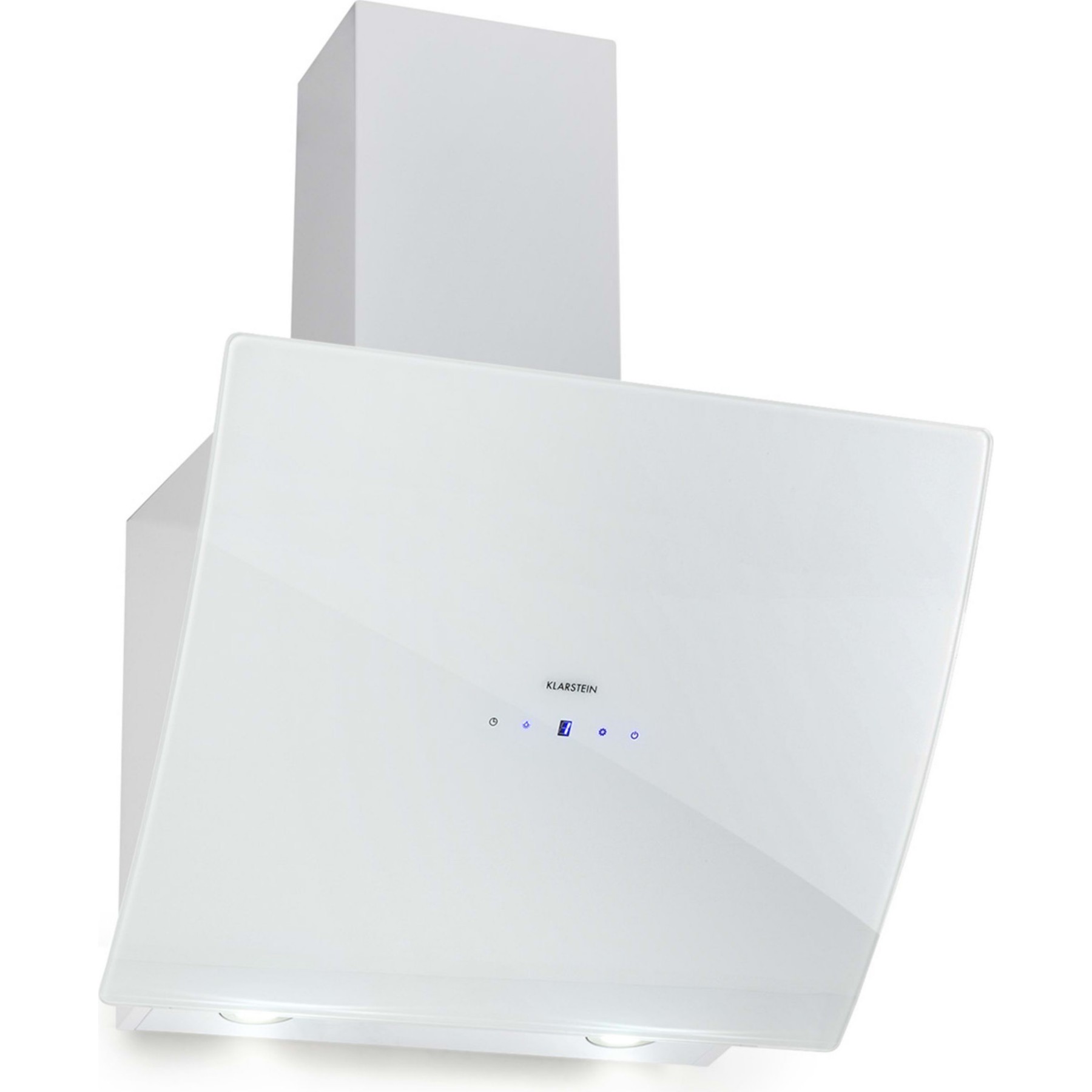 Hotte décorative murale inclinée KLARSTEIN Annabelle 60cm 595 m³/h tactile blanc