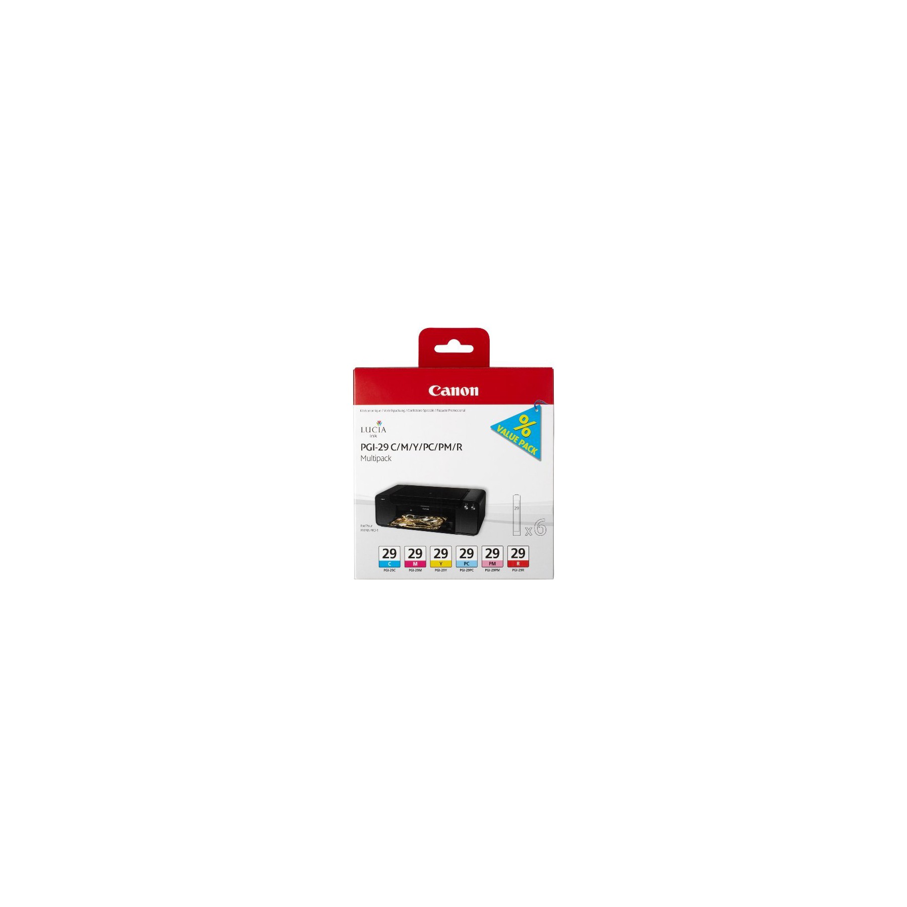 Cartouche d'encre CANON Pack Multipack 6 Originales PGI-29 Couleurs (Photo) - 4872B001