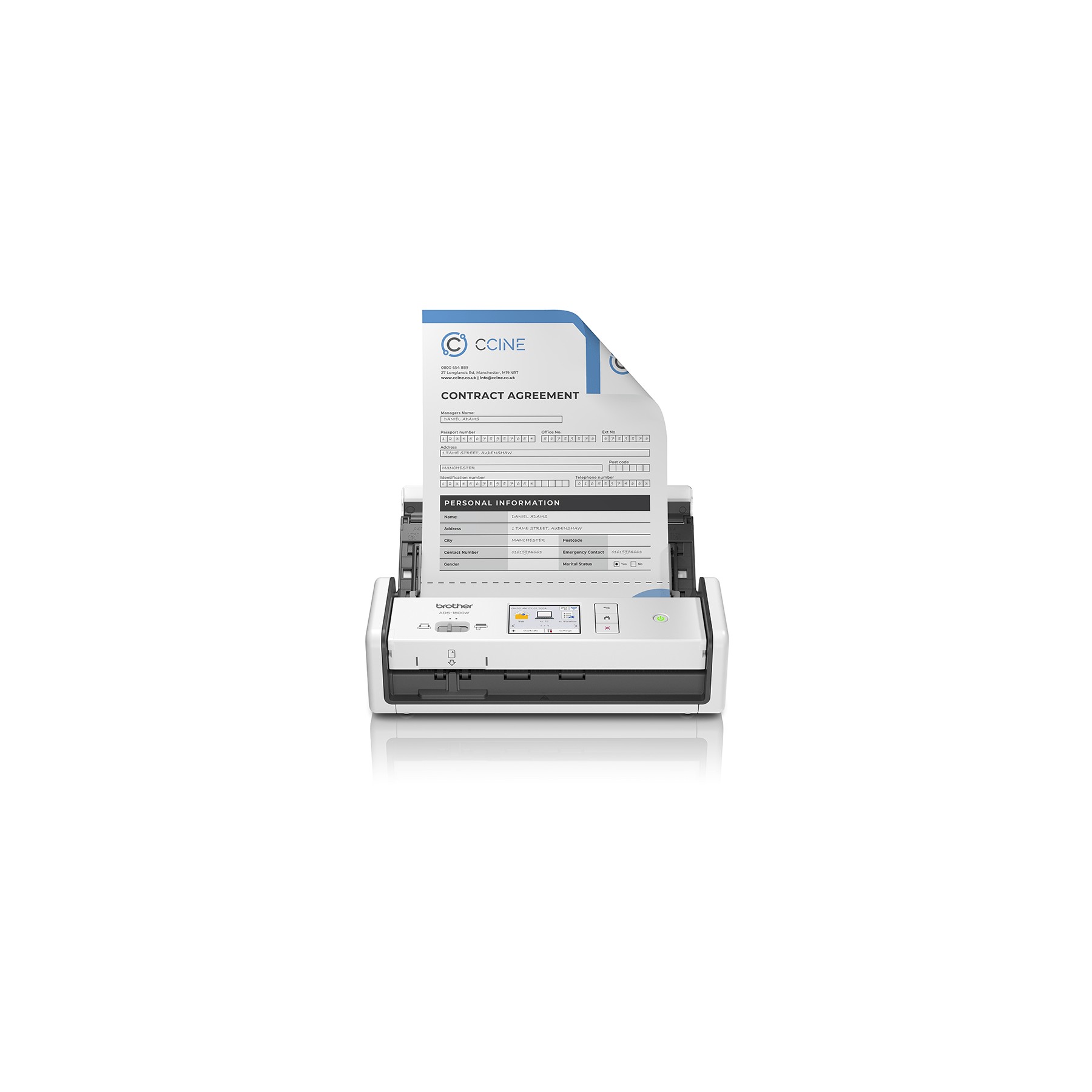 Scanner à défilement BROTHER ADS-1800W