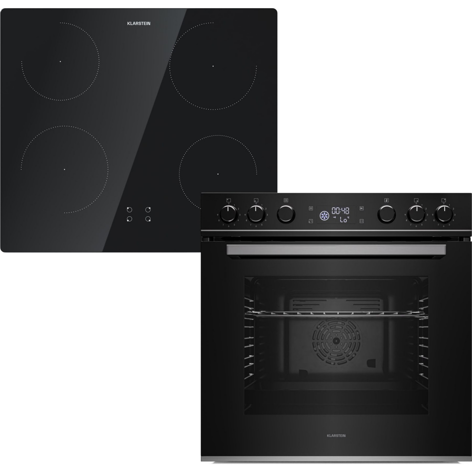 Four encastrable KLARSTEIN ControlSync Set 9 fonctions 72L Noir