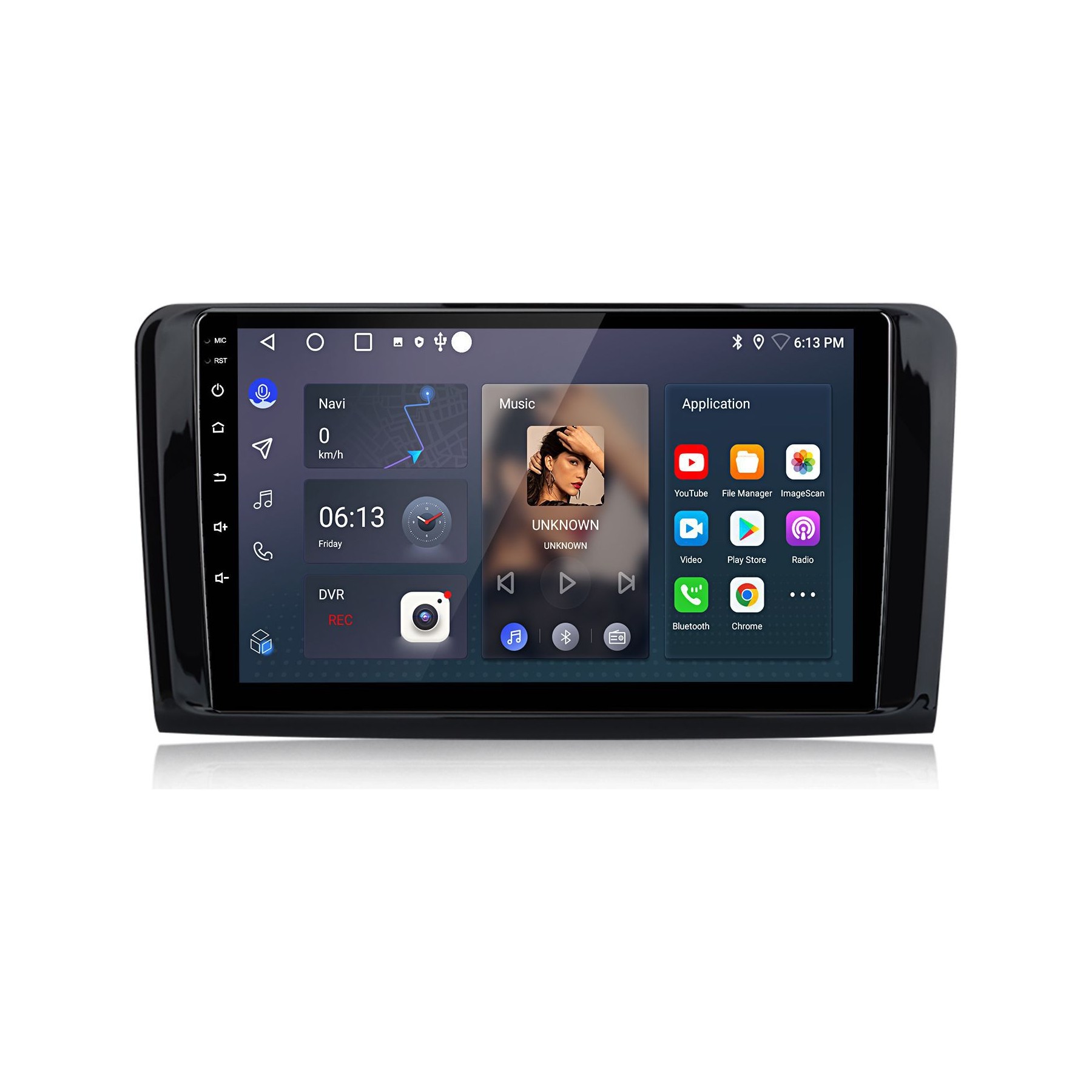 Autoradio connecté JUNSUN pour Mercedes ML-Class W164 SWC Carplay
