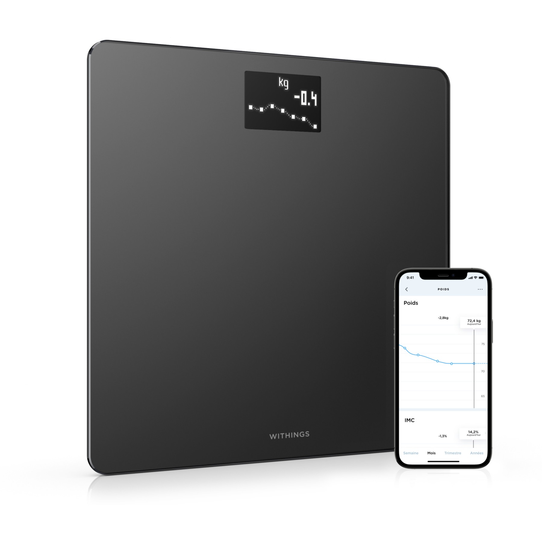 Pèse personne connecté WITHINGS Body Noir