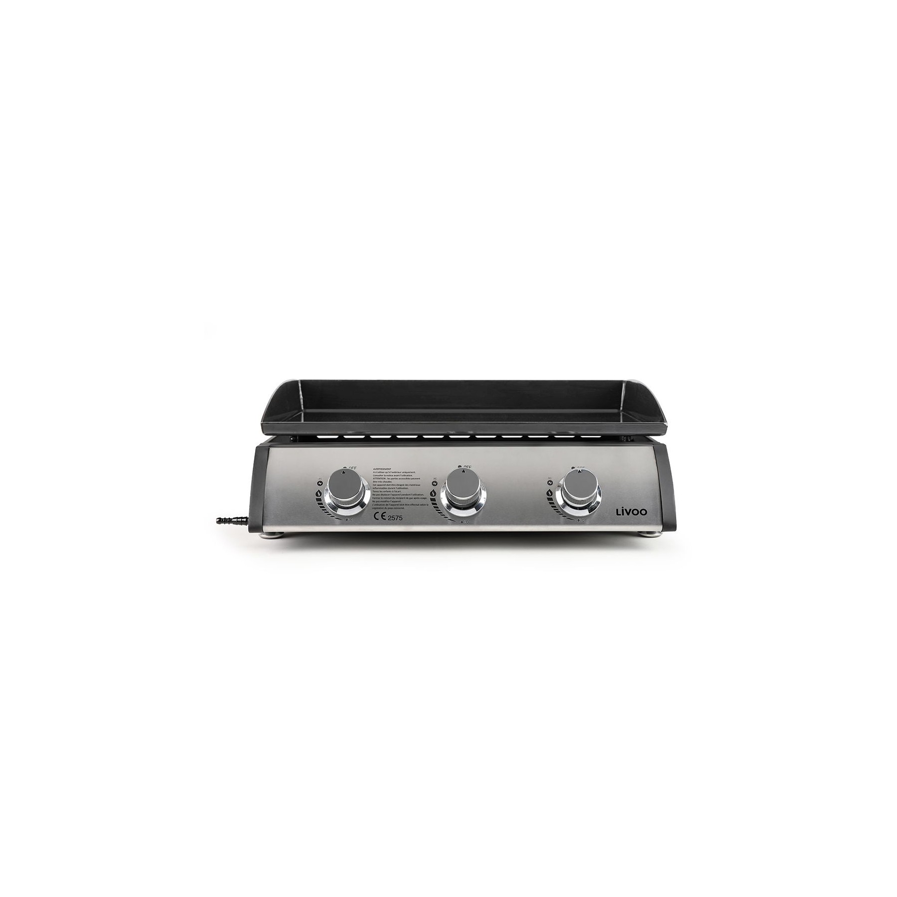 Plancha gaz LIVOO DOC277 3 bruleurs