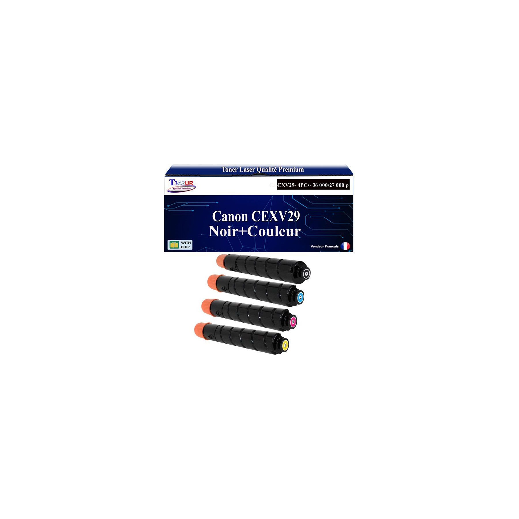 Toner T3AZUR pour Canon C5235i, C5240i, CEXV29 x4