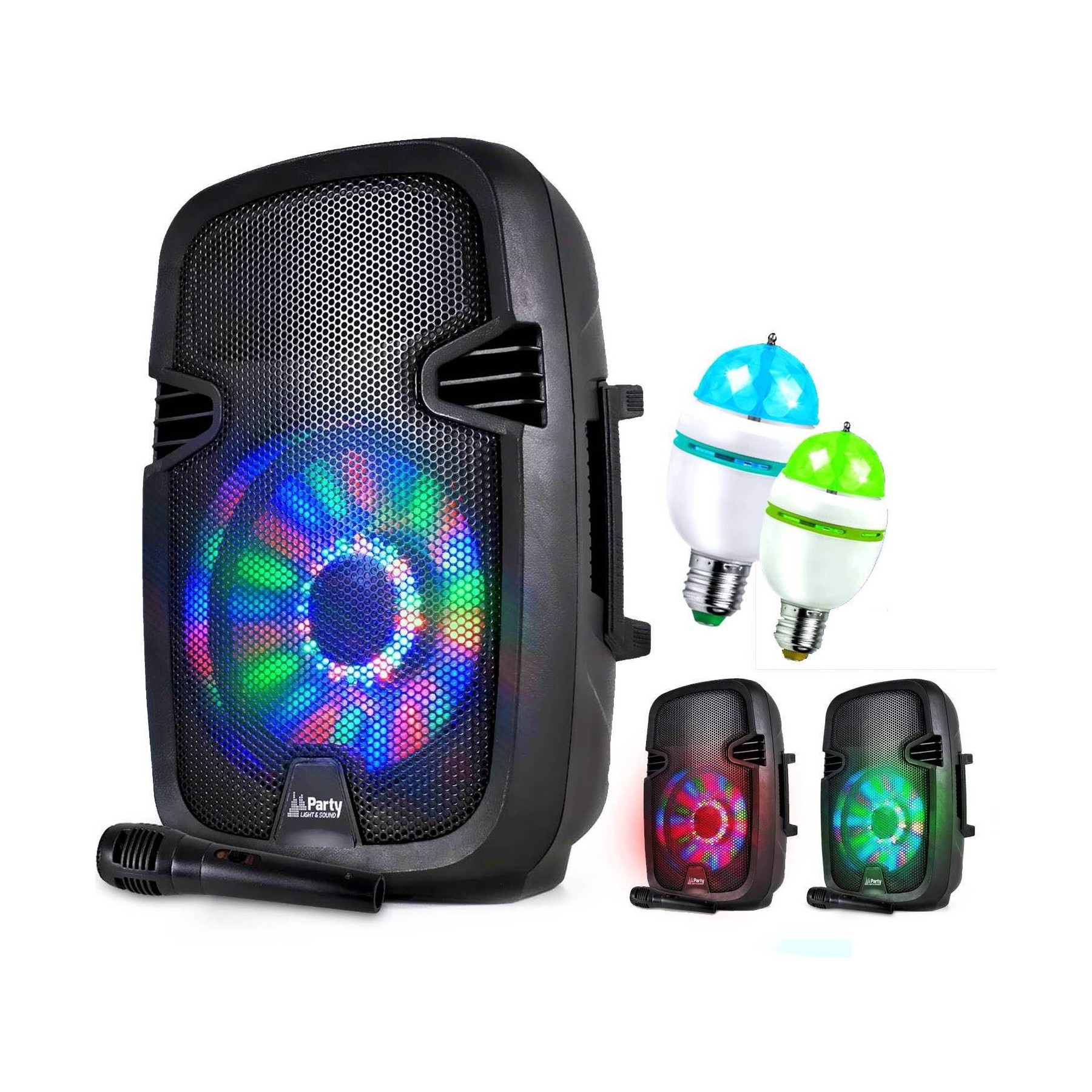 Pack sono PARTY LIGHT&SOUND Enceinte mobile PARTY7 à LEDs RVB - 300W
