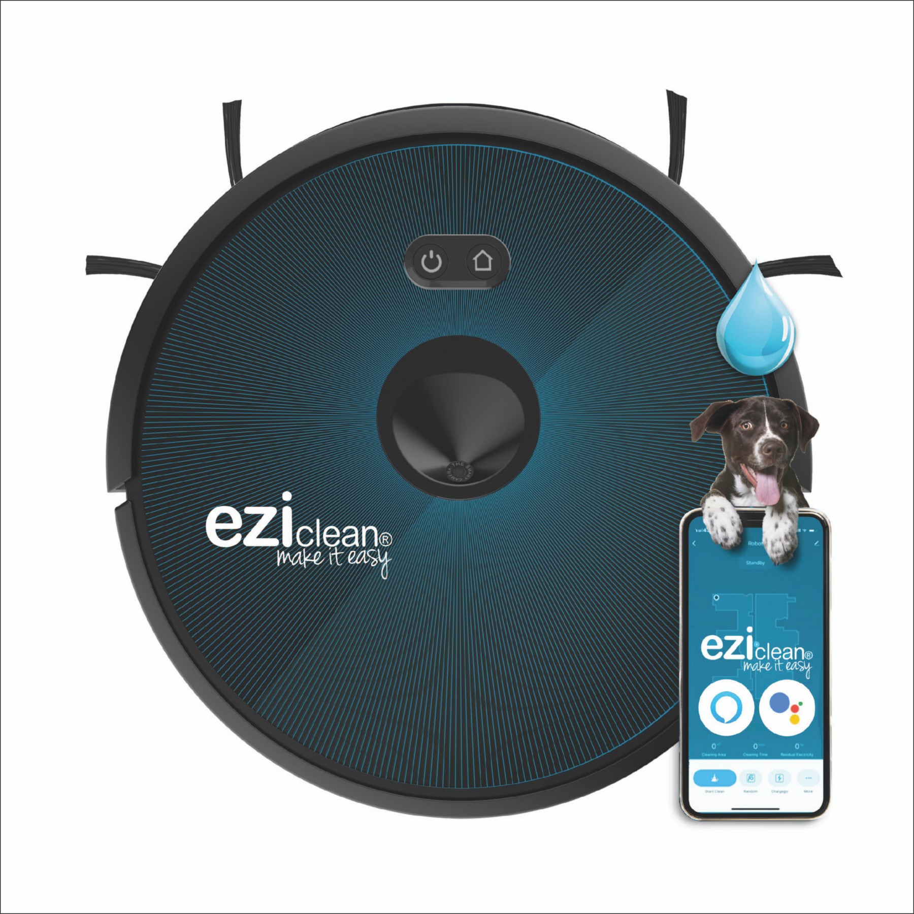 Robot Aspirateur Laveur EZICLEAN Aqua connect x650