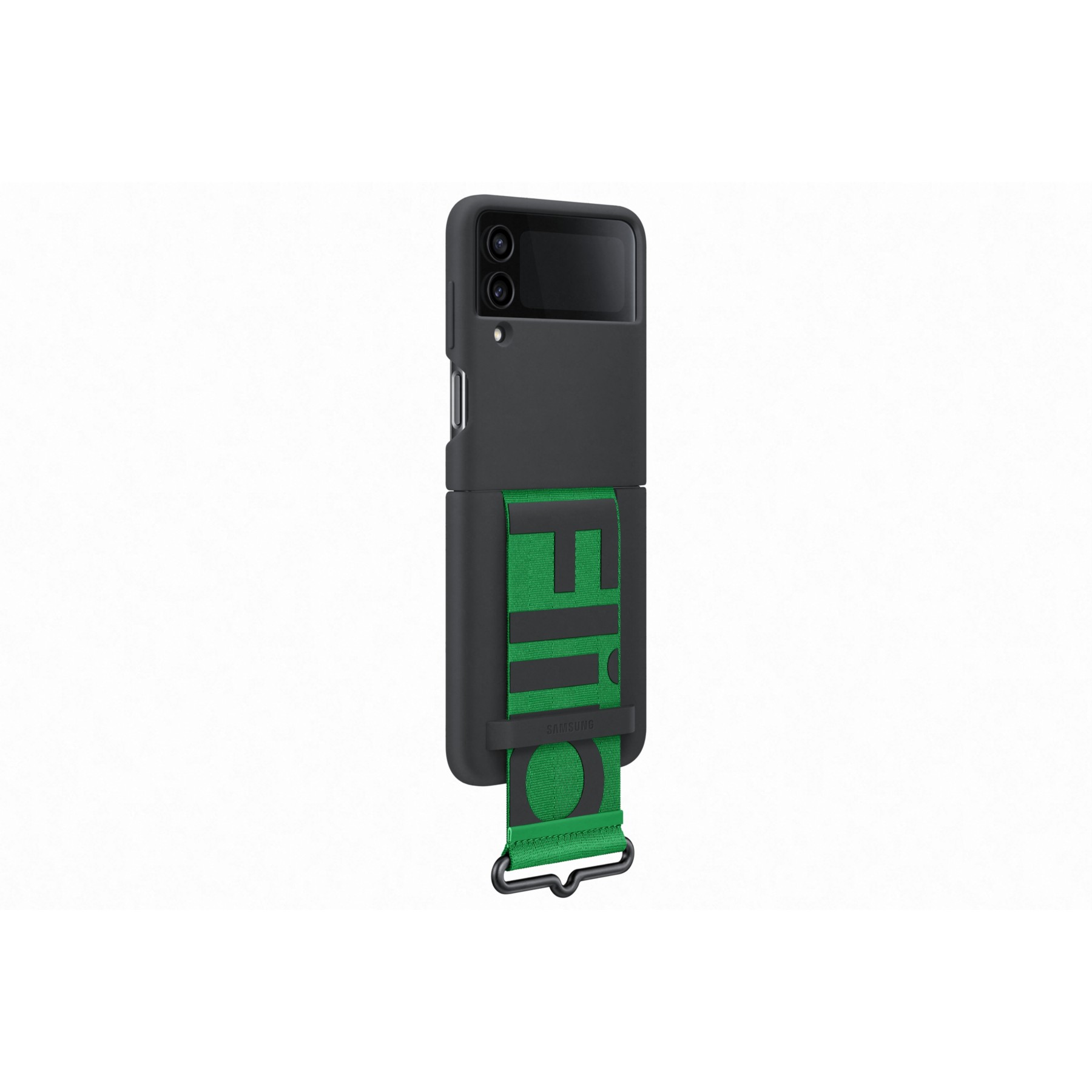 Coque SAMSUNG Z Flip 4 Silicone anneau noir
