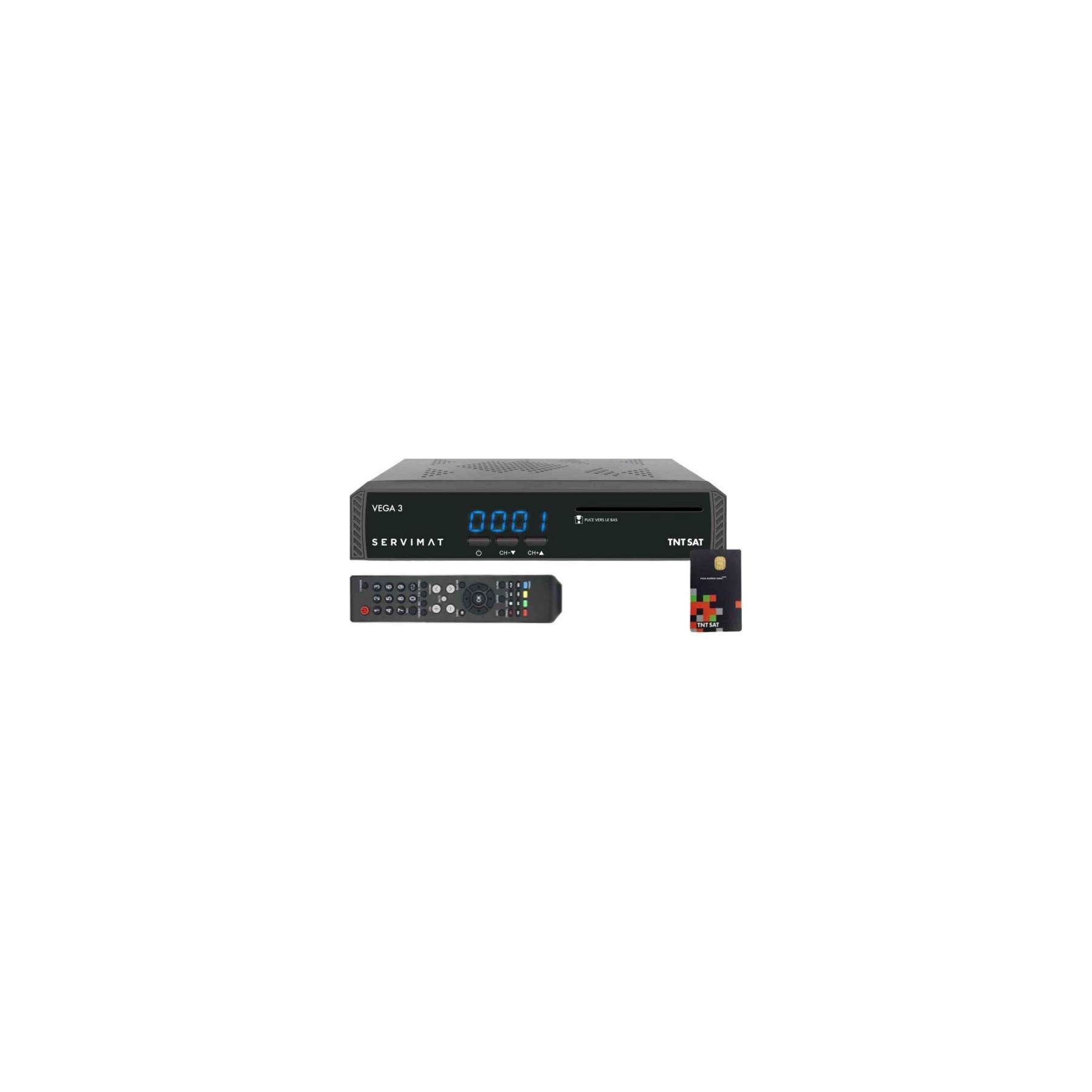 Décodeur satellite SERVIMAT Vega 3 Récepteur Tv Satellite Full Hd +