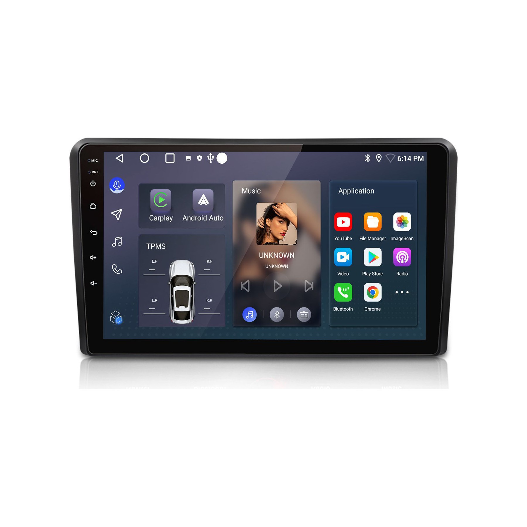 Autoradio connecté JUNSUN pour Audi A3 8P 2003-2013 128G Carplay