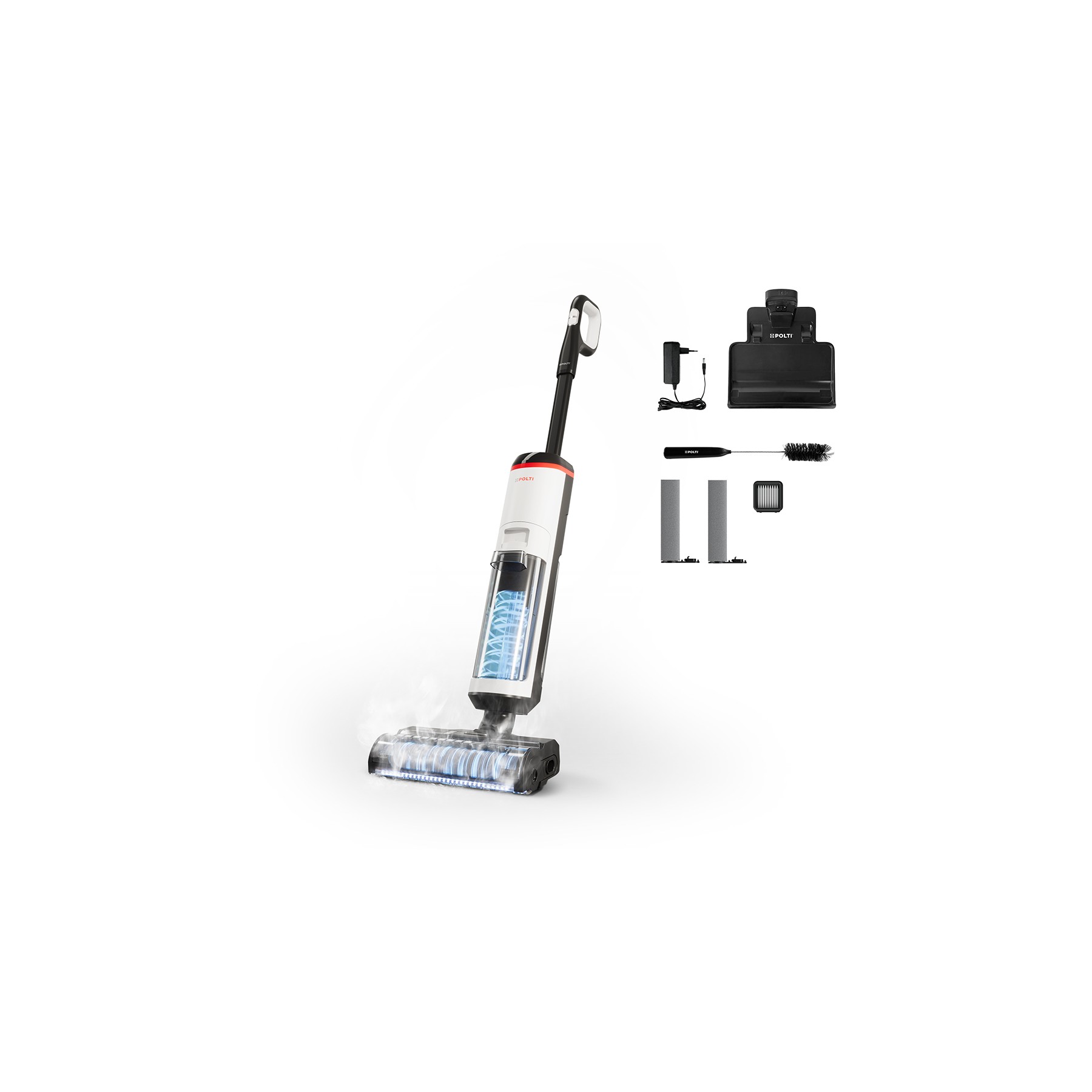 Aspirateur laveur POLTI RollySteam WD30C sans fil avec fonction vapeur
