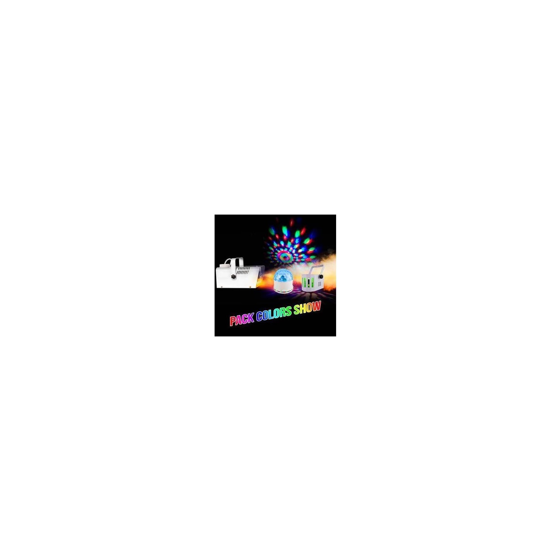 Jeu de lumières IBIZA Machine fumée 400W LED+Jeu Astro/Ufo