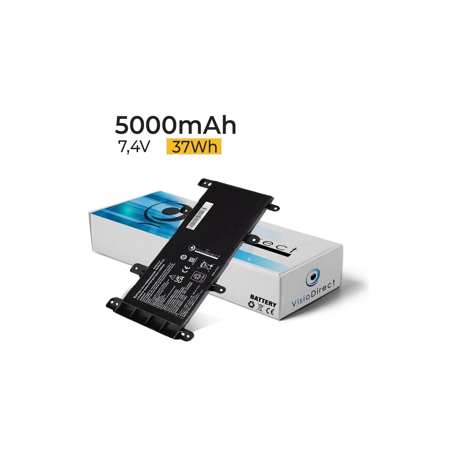 VISIODIRECT Batterie pour ASUS R753UW-T4006T 7.4V