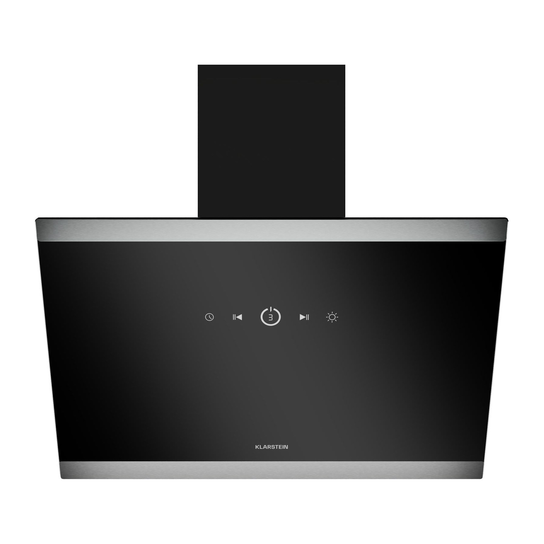 Hotte décorative murale inclinée KLARSTEIN FlashLine 60cm A++ 524m³/h LED 100W Noir