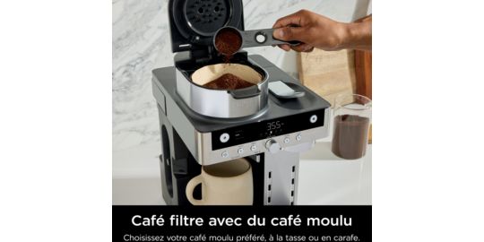 Cafetière filtre et capsules NINJA avec mousseur intégré CFN803EU