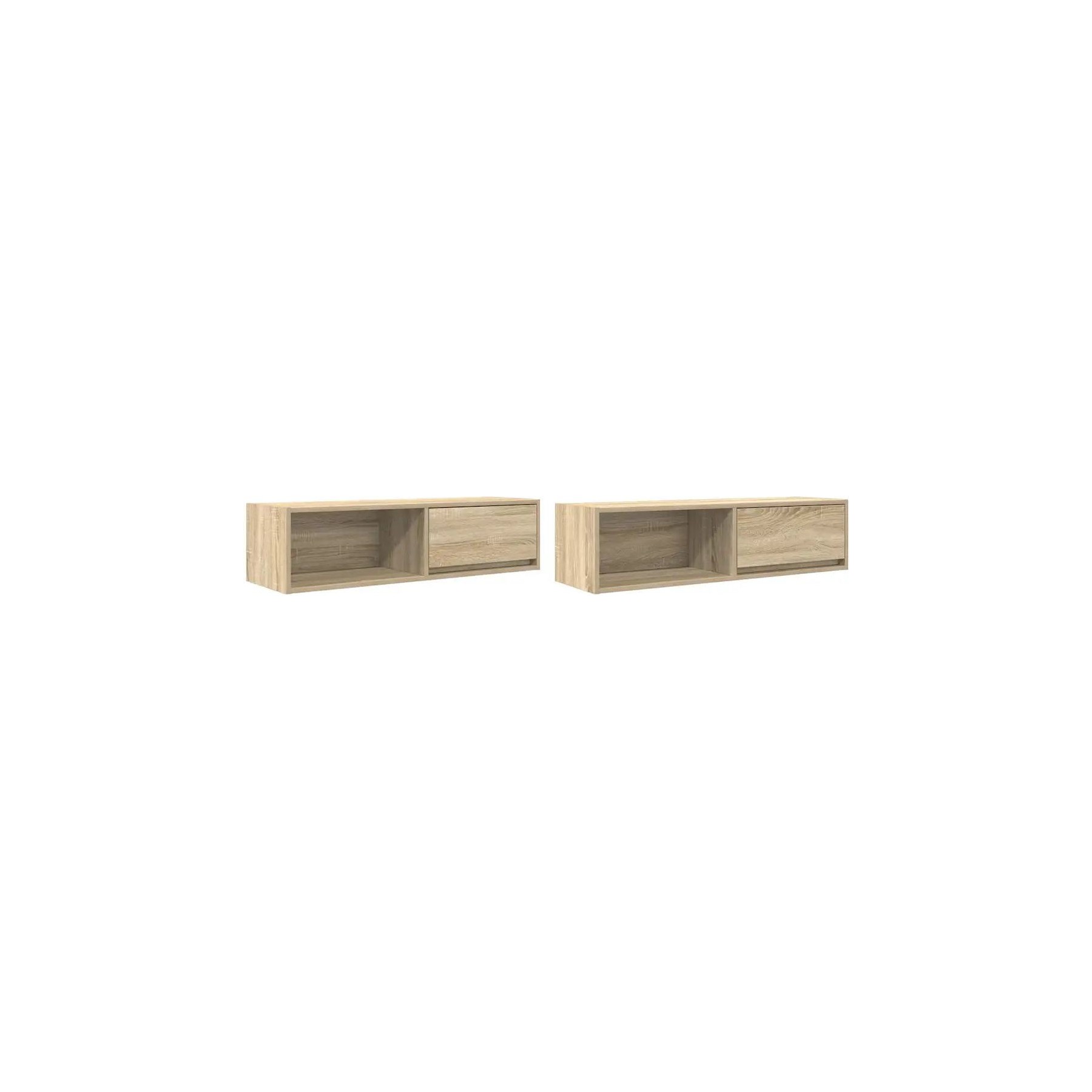 Meuble TV HELLOSHOP26 Lot de 2 meubles TV muraux design modern